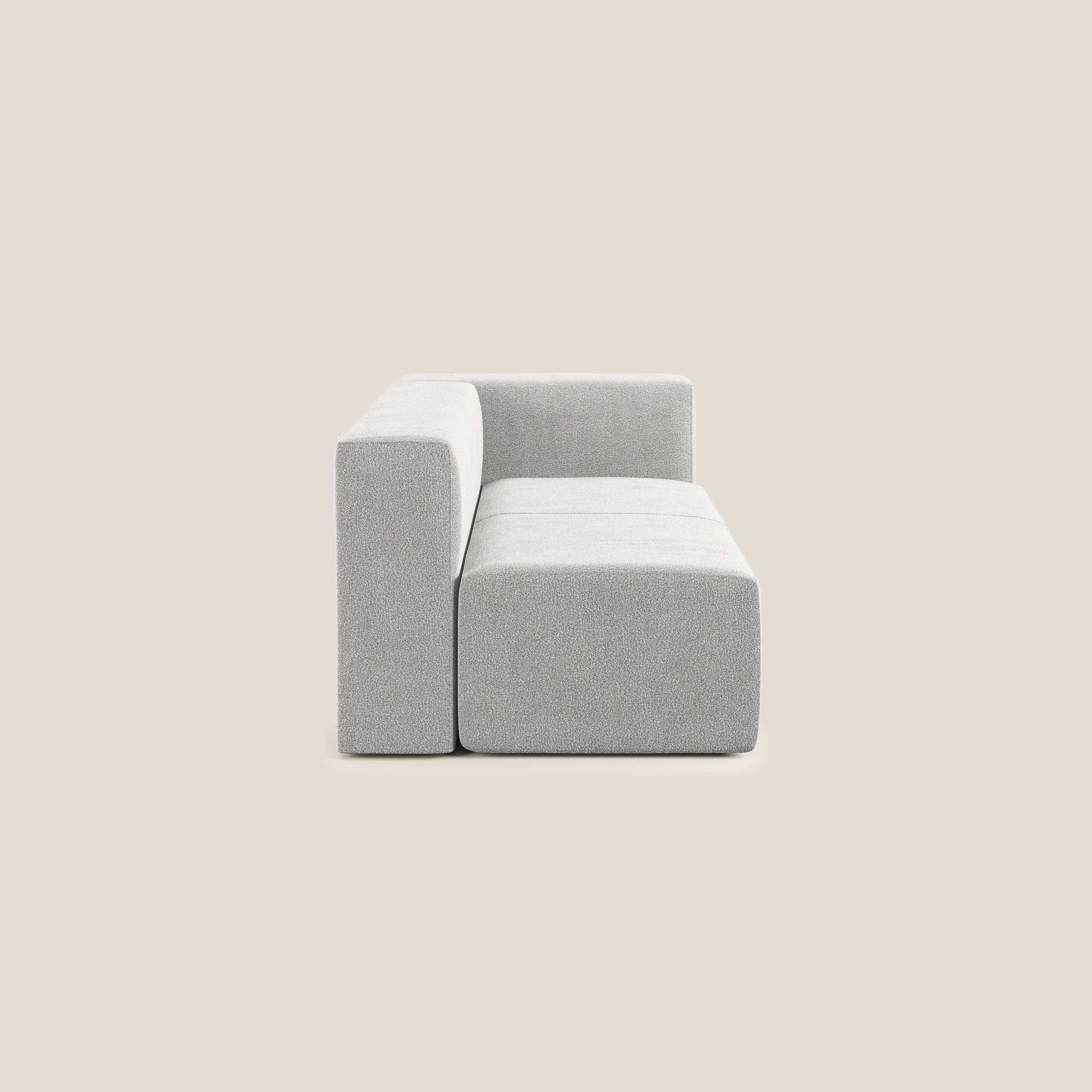 Nettuno modulo angolo/laterale maxi in morbido tessuto bouclè T07 grigio - divani.store