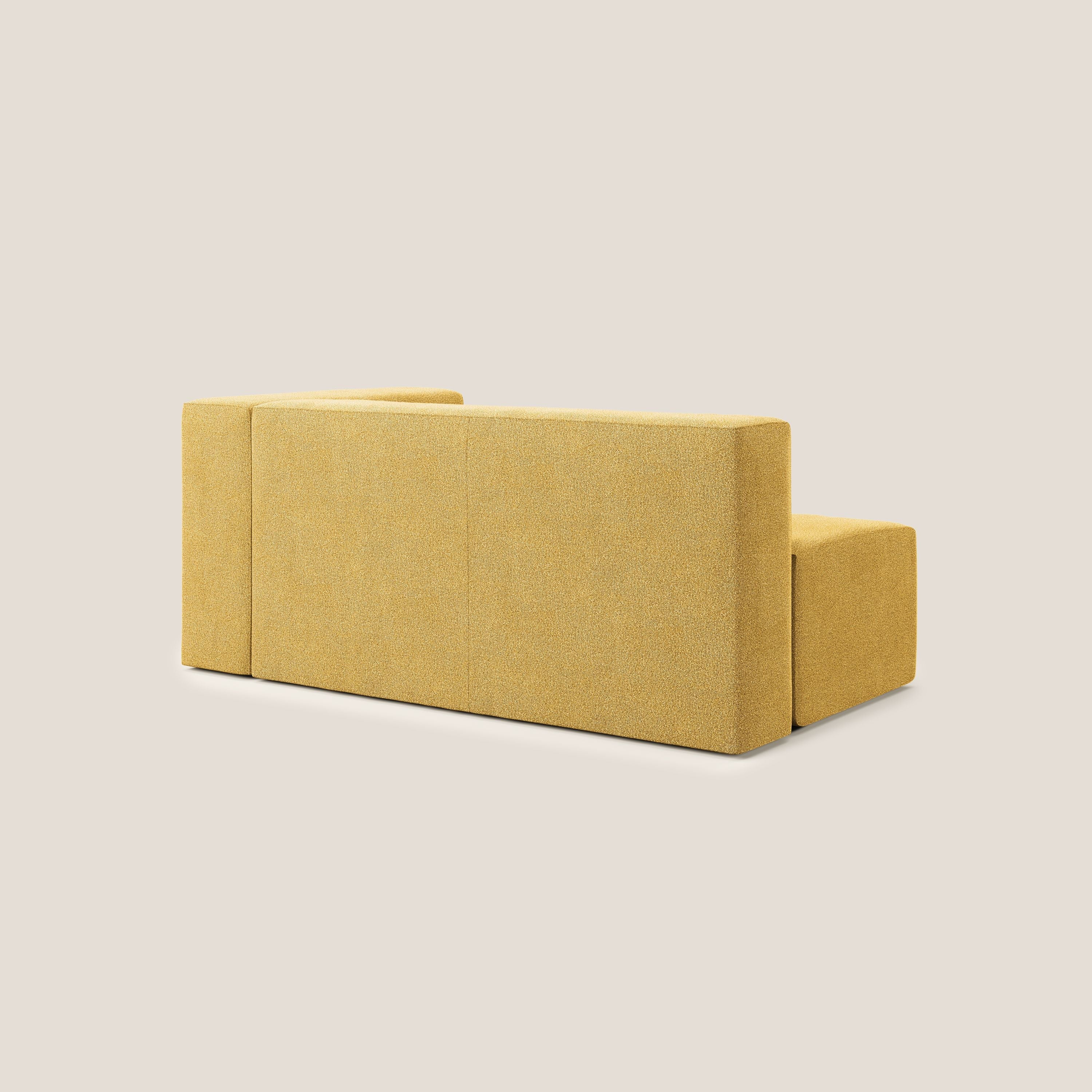 Nettuno modulo angolo/laterale maxi in morbido tessuto bouclè T07 giallo - divani.store