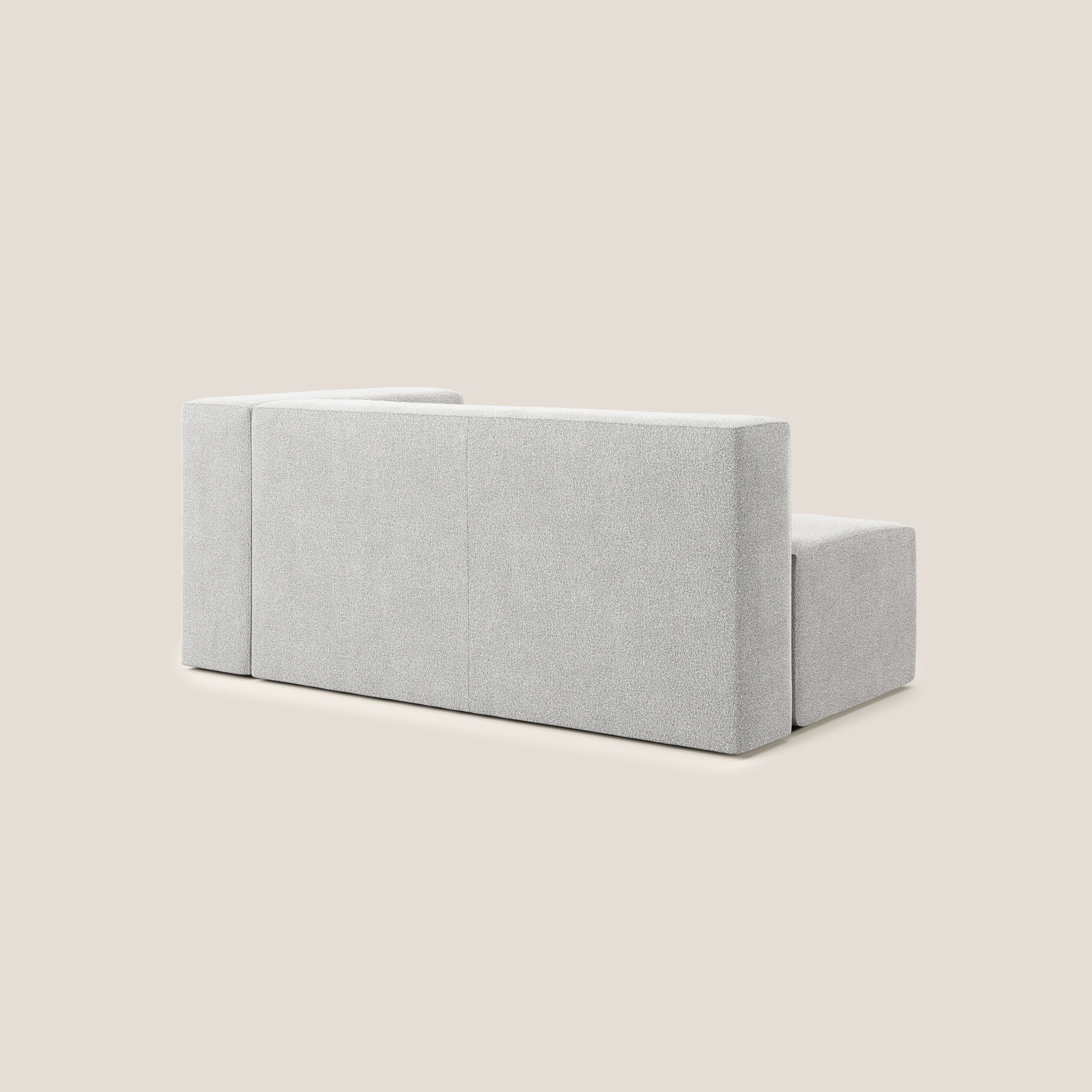 Nettuno modulo angolo/laterale maxi in morbido tessuto bouclè T07 grigio - divani.store