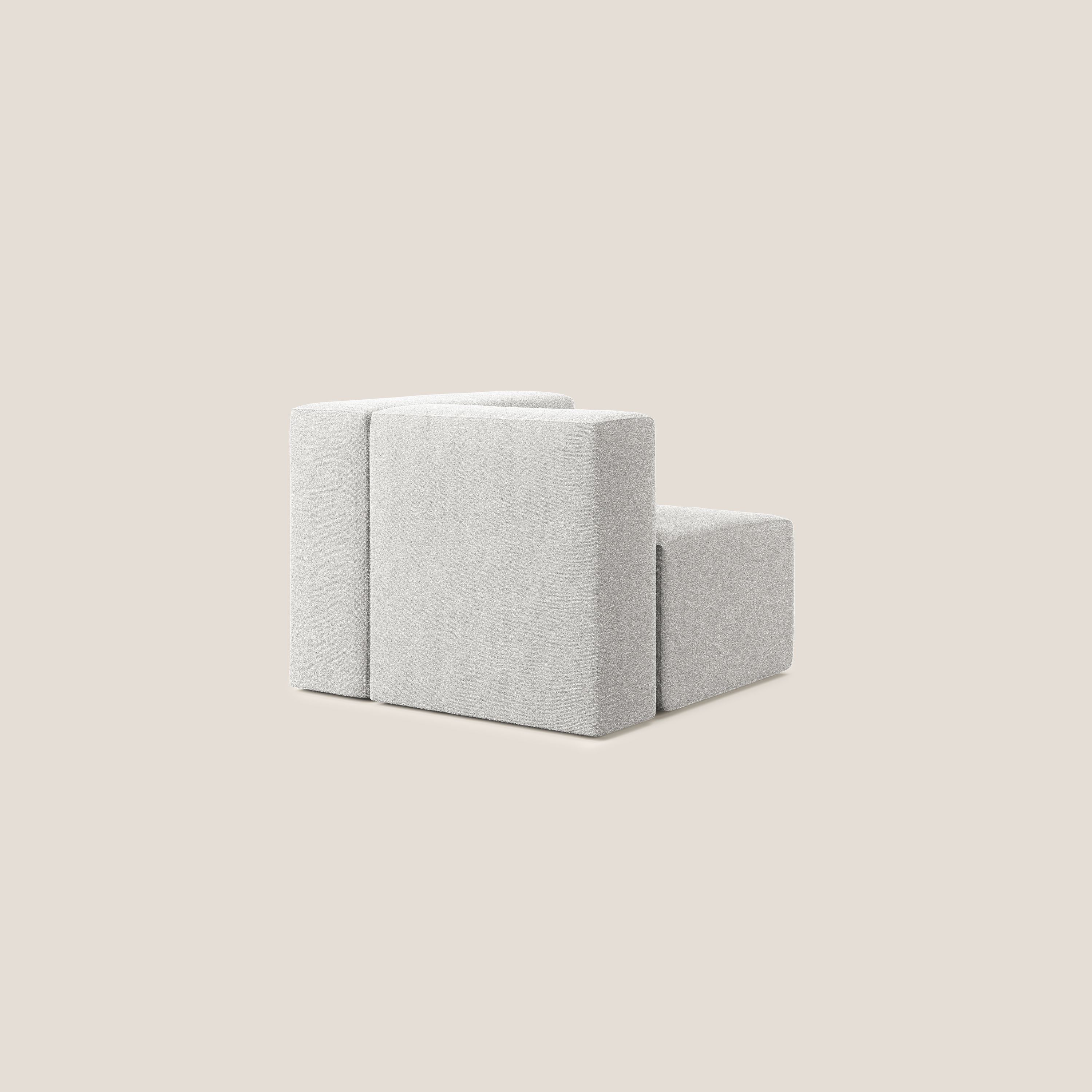 Nettuno modulo angolo/laterale in morbido tessuto bouclè T07 grigio - divani.store