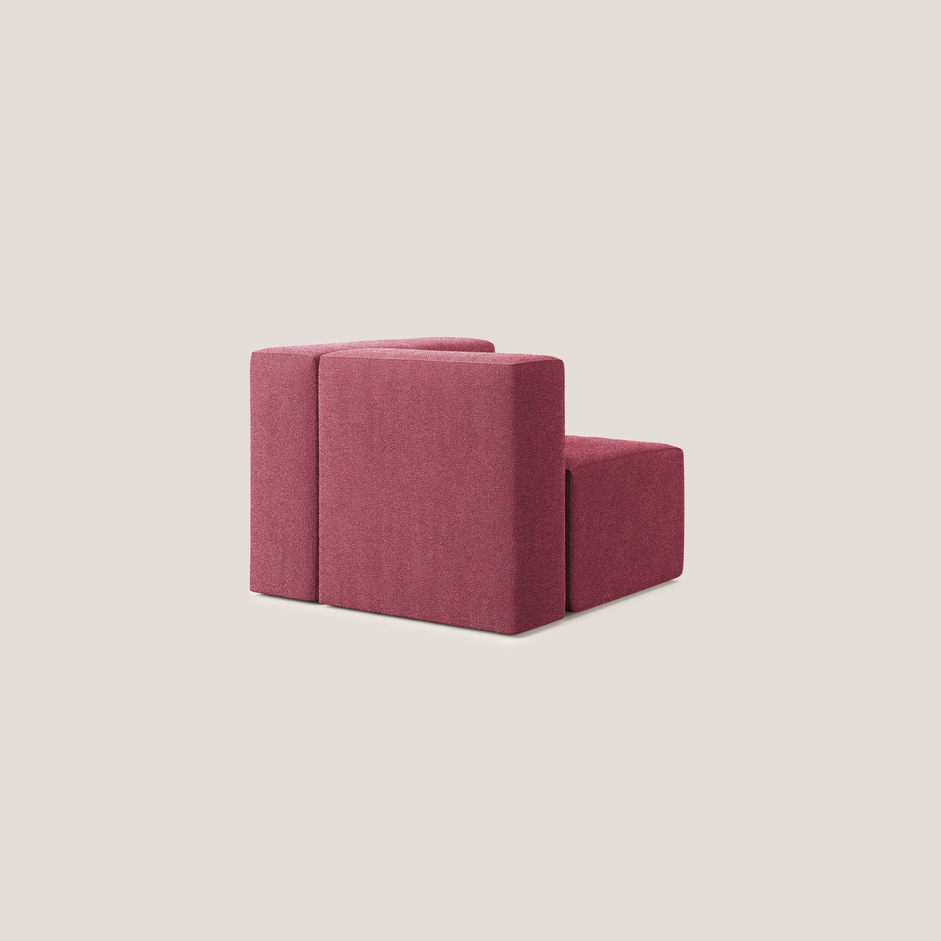 Nettuno modulo angolo/laterale in morbido tessuto bouclè T07 rosso - divani.store