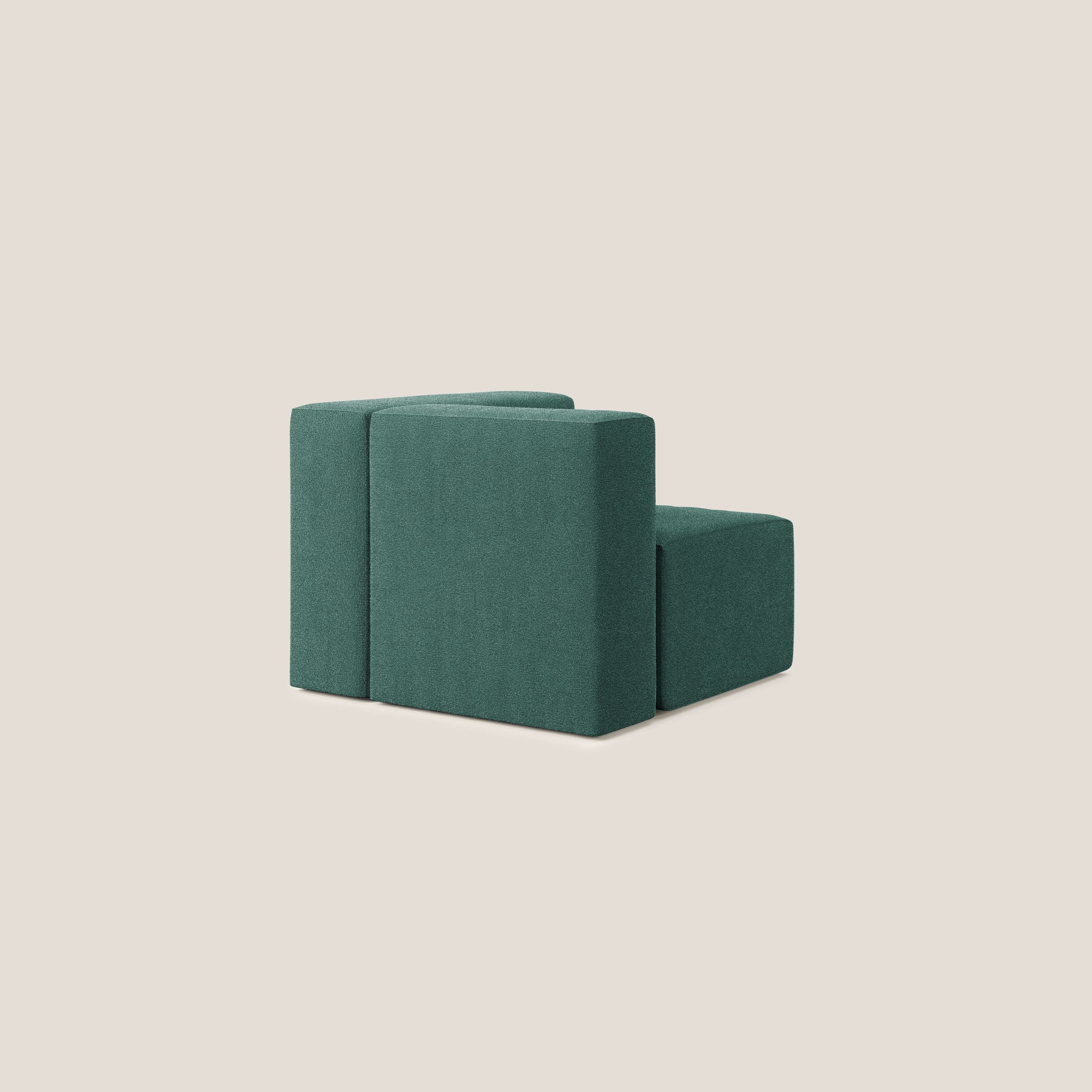 Nettuno modulo angolo/laterale in morbido tessuto bouclè T07 verde - divani.store