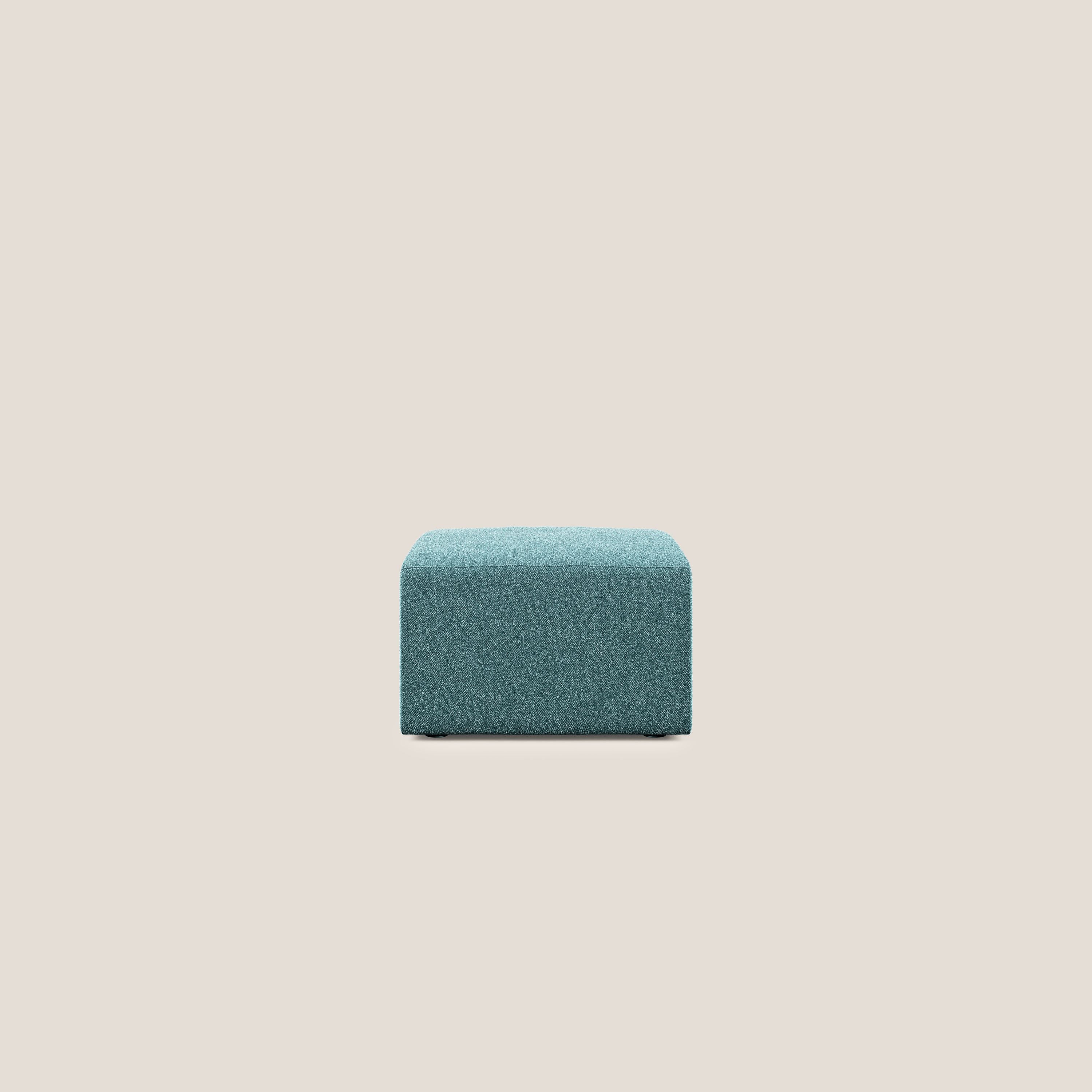 Nettuno modulo pouf in morbido tessuto bouclè T07 azzurro - divani.store