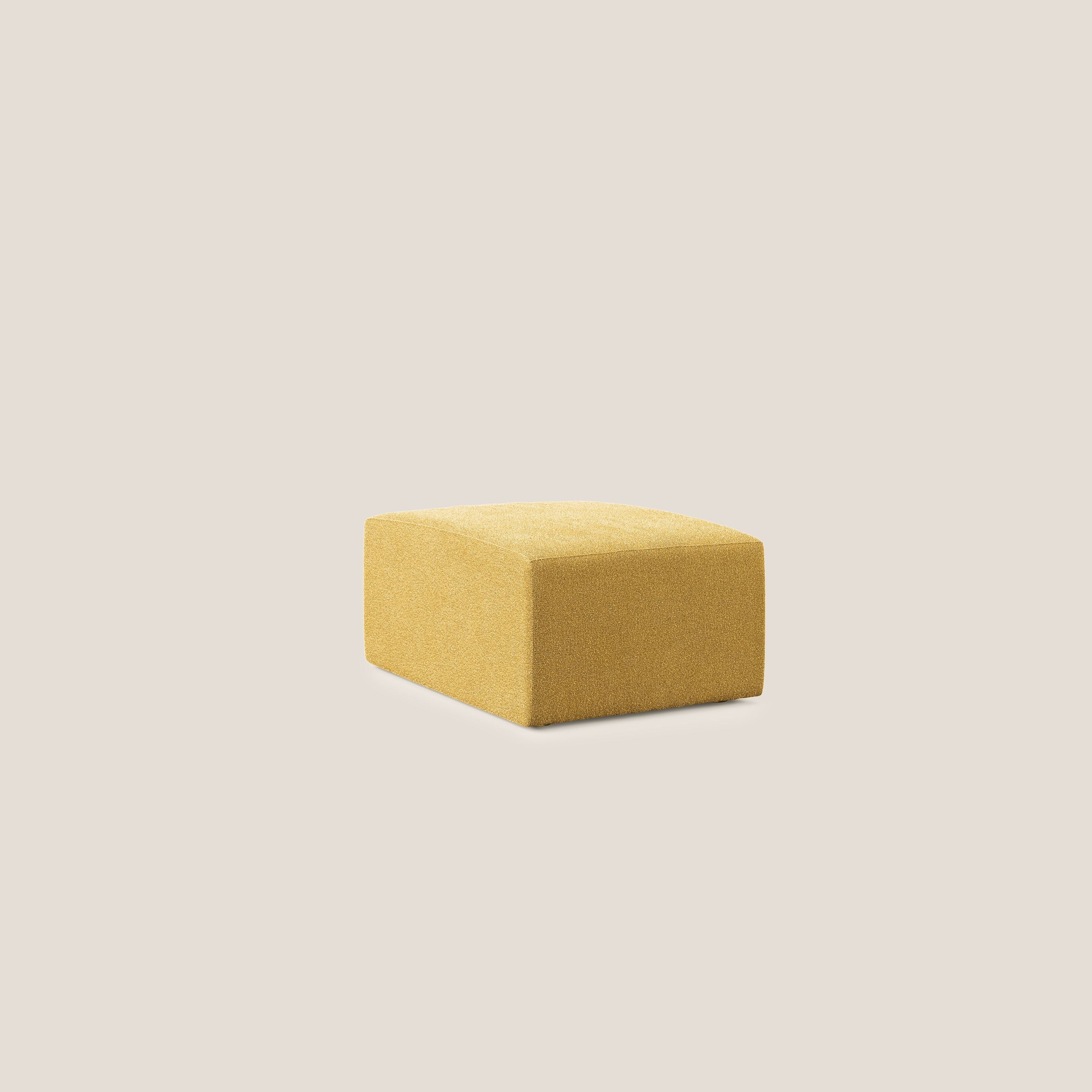Nettuno modulo pouf in morbido tessuto bouclè T07 giallo - divani.store