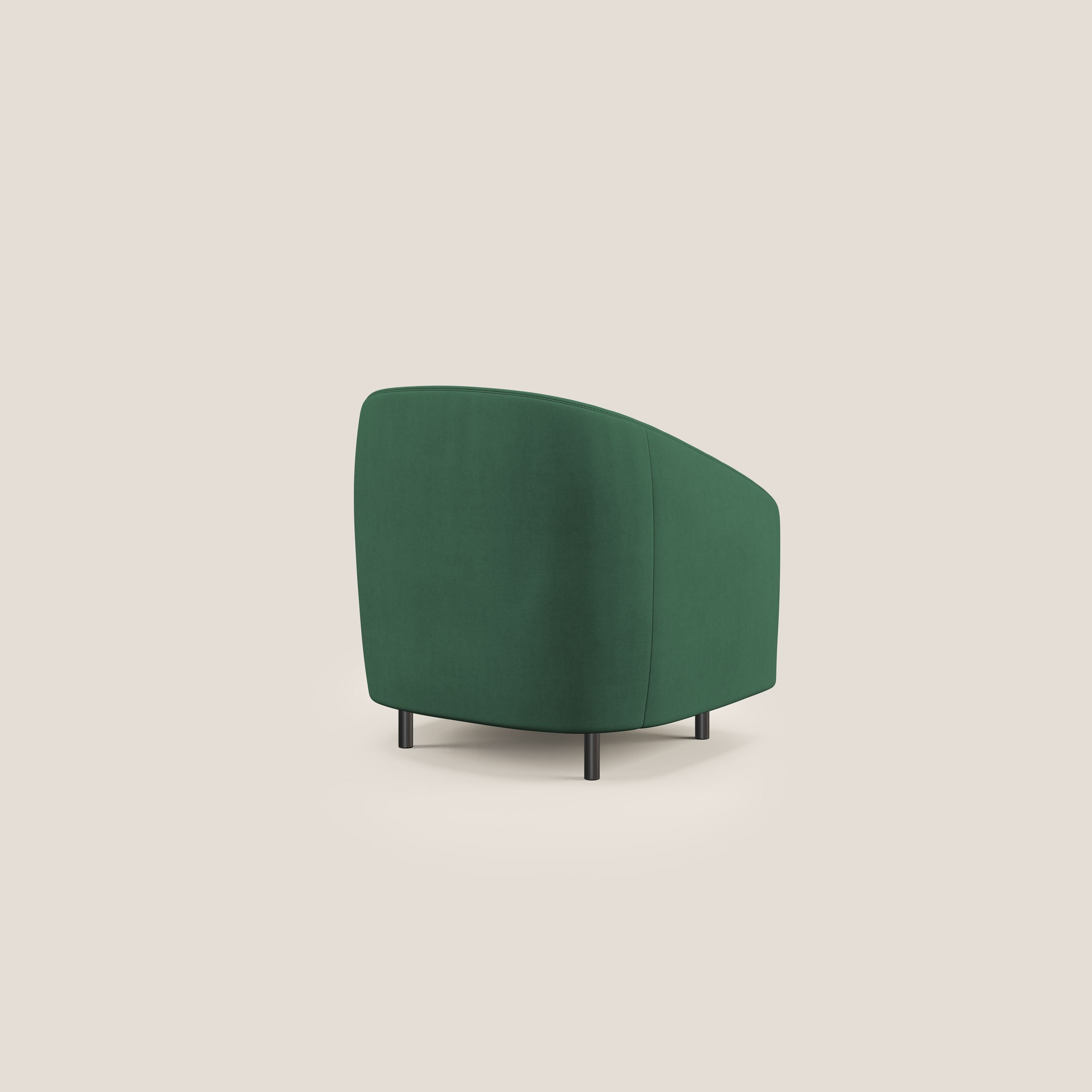 Pandora Poltroncina in tessuto morbido impermeabile T02 verde - divani.store