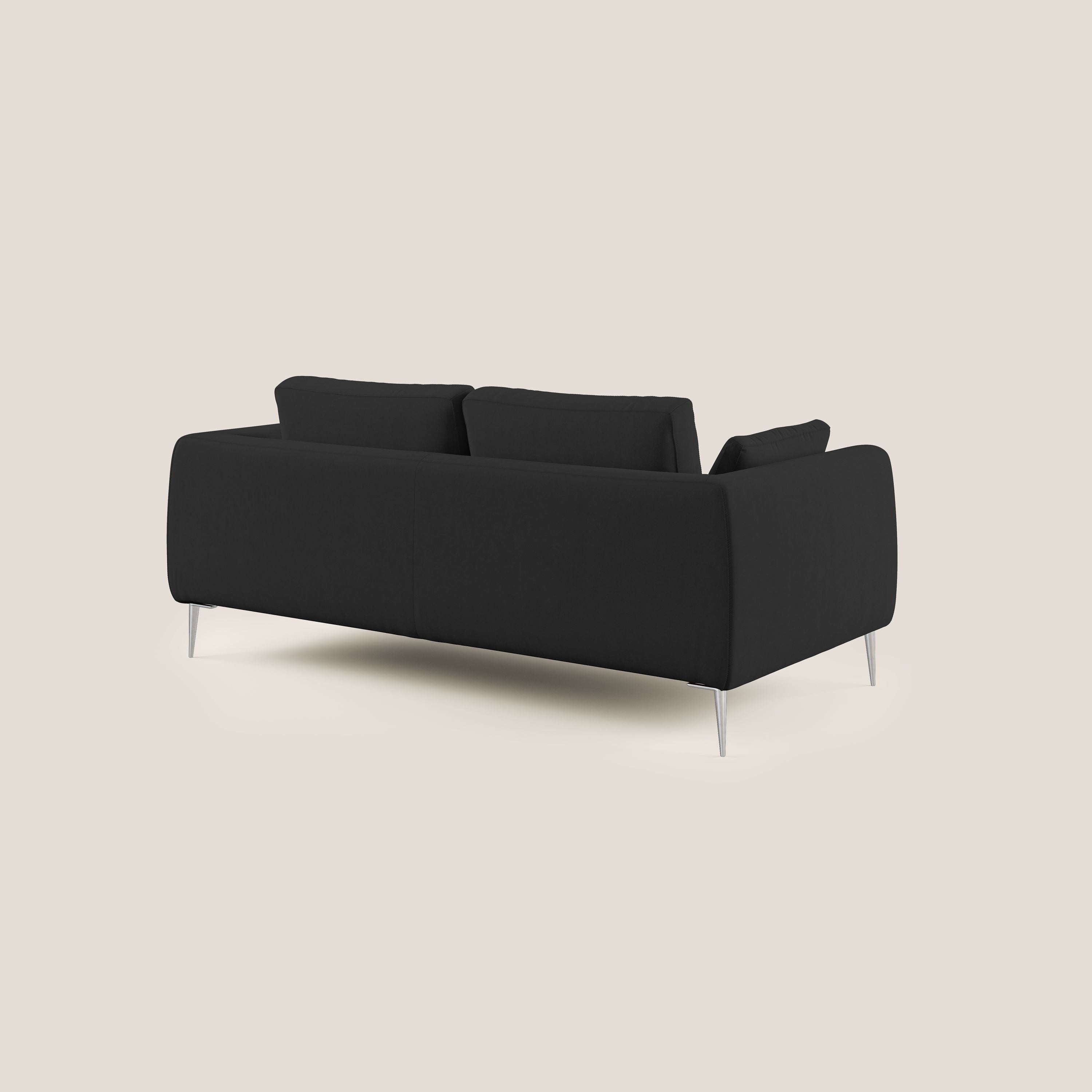 Plano divano moderno in microfibra tecnica smacchiabile T11 nero - divani.store