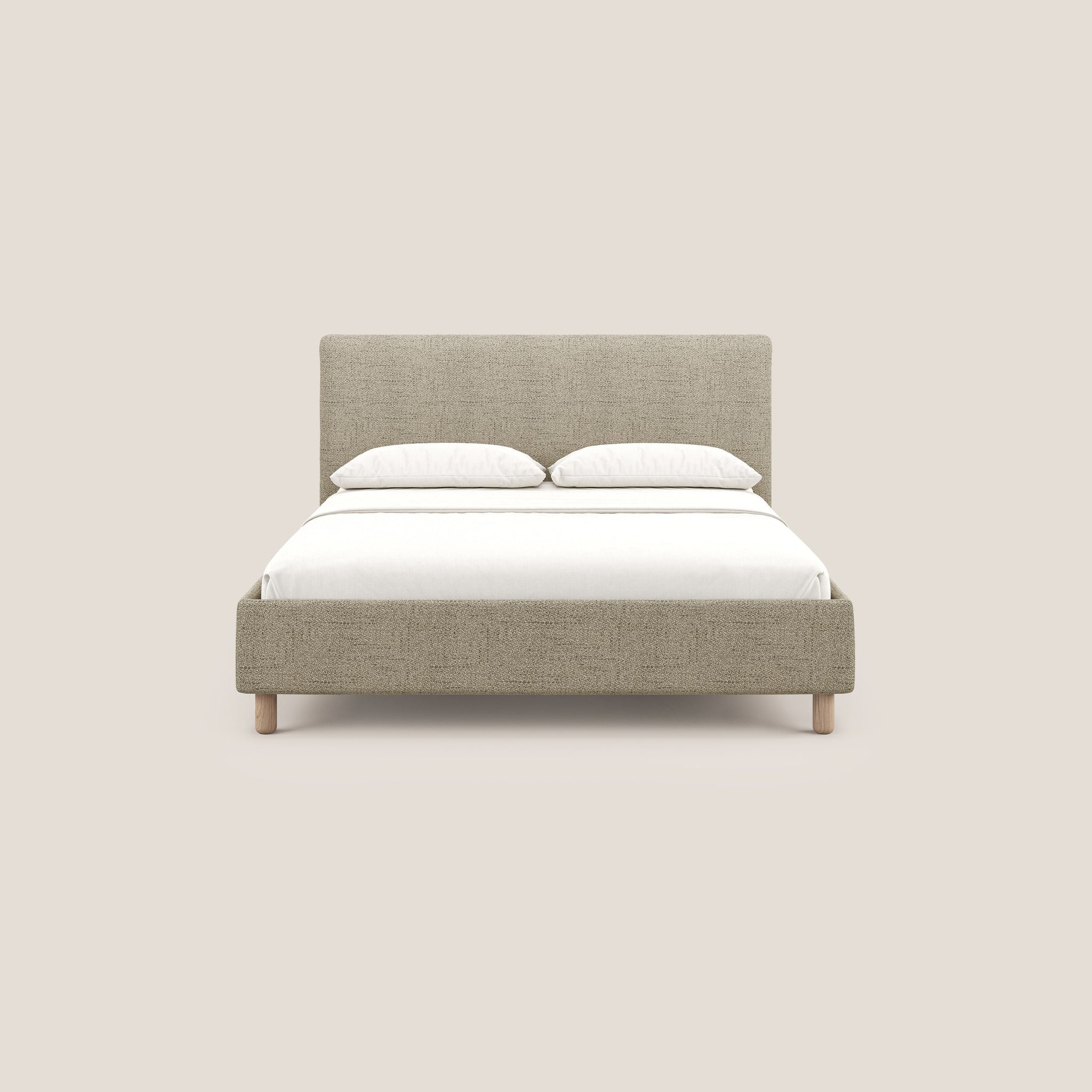 Serena lit coffre scandinave compact en tissu flammé imperméable T03