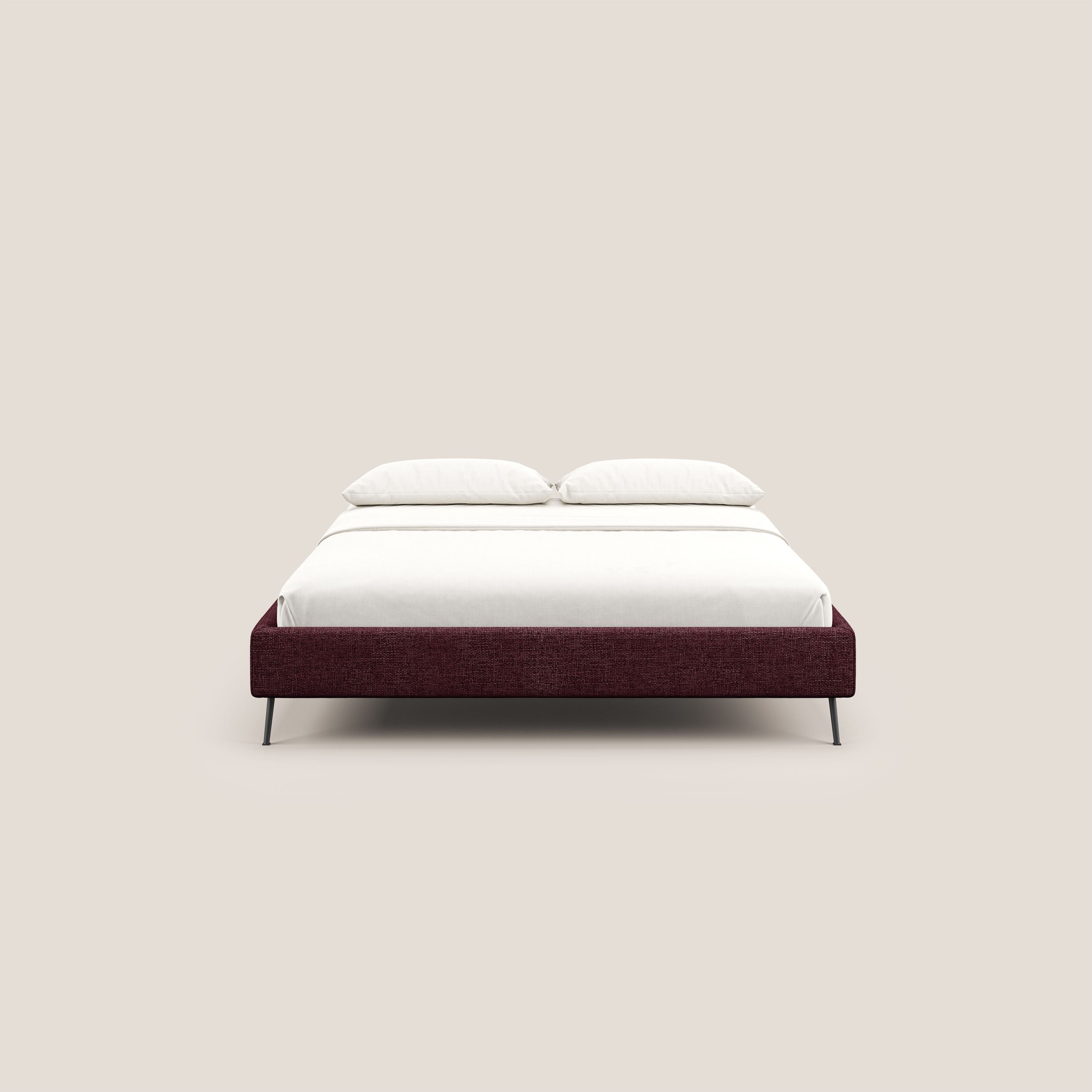 Steve sommier giroletto piedi alti in tessuto impermeabile T10 bordeaux - divani.store