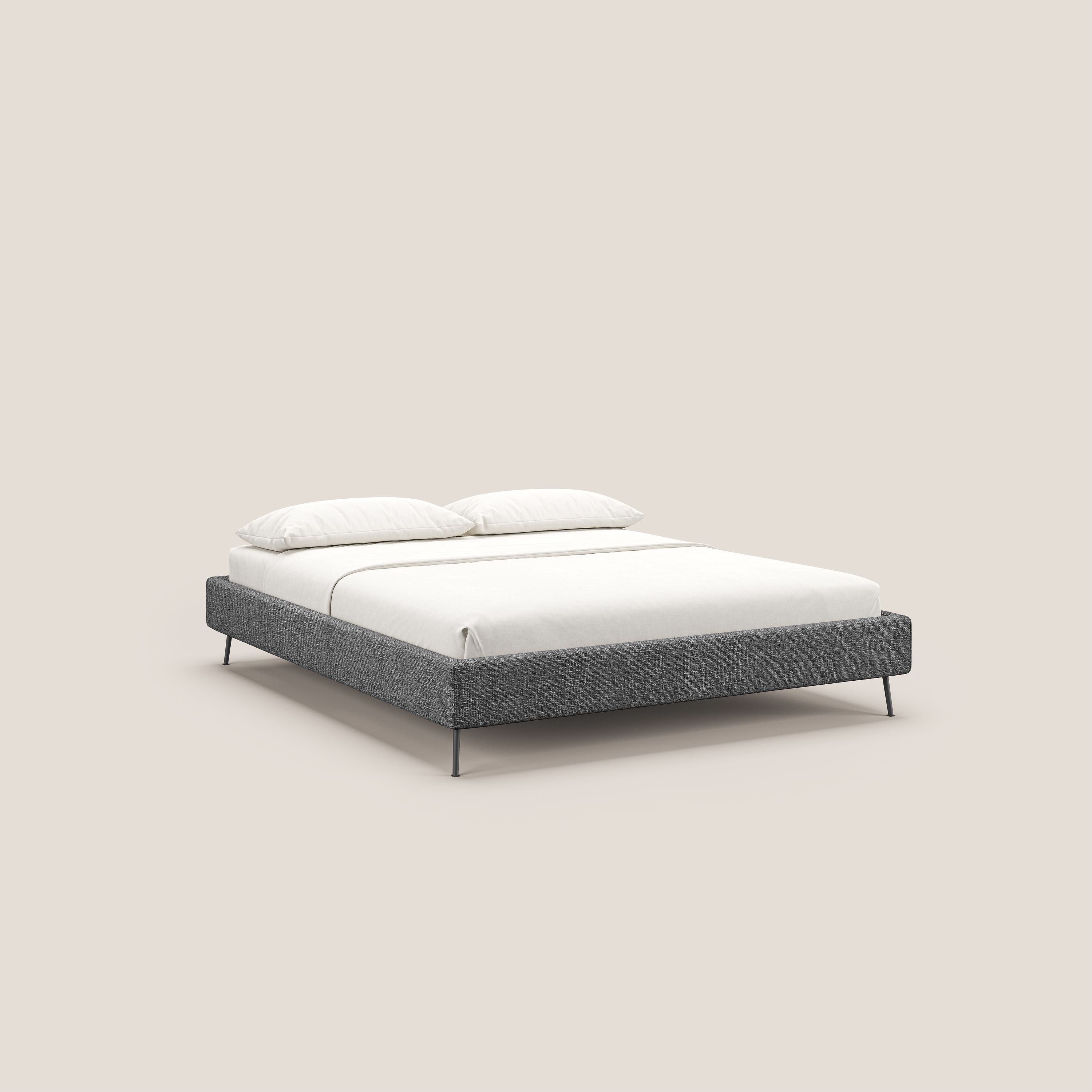 Steve sommier giroletto piedi alti in tessuto impermeabile T10 grigio - divani.store