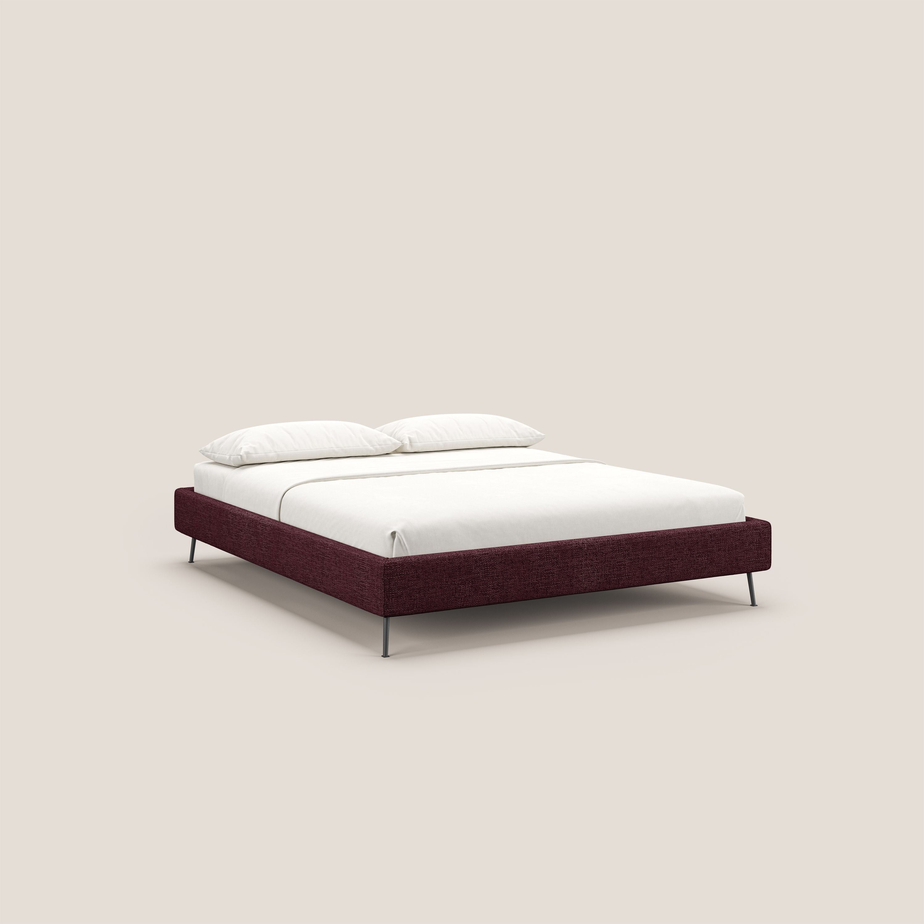 Steve sommier giroletto piedi alti in tessuto impermeabile T10 bordeaux - divani.store