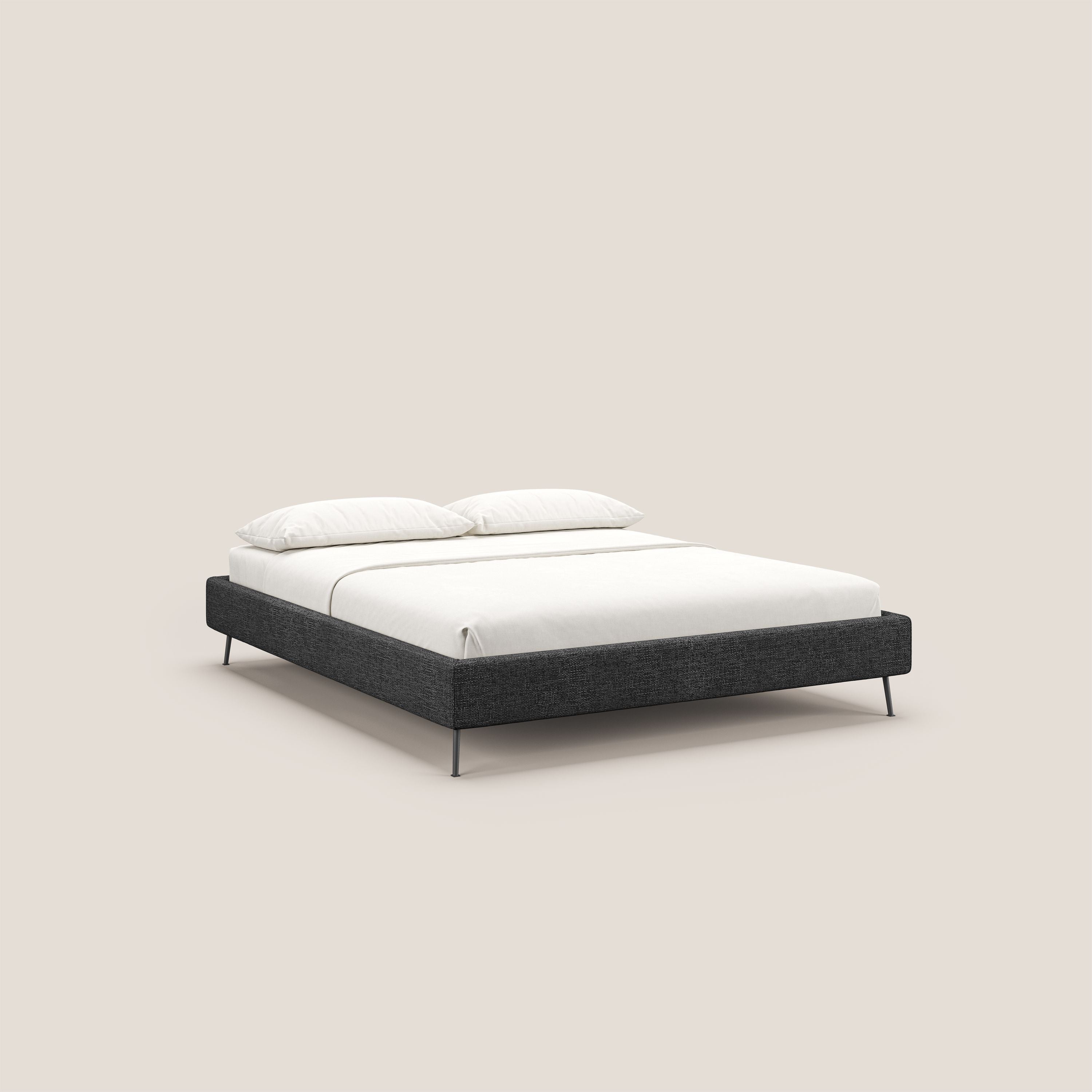 Steve sommier giroletto piedi alti in tessuto impermeabile T10 antracite - divani.store