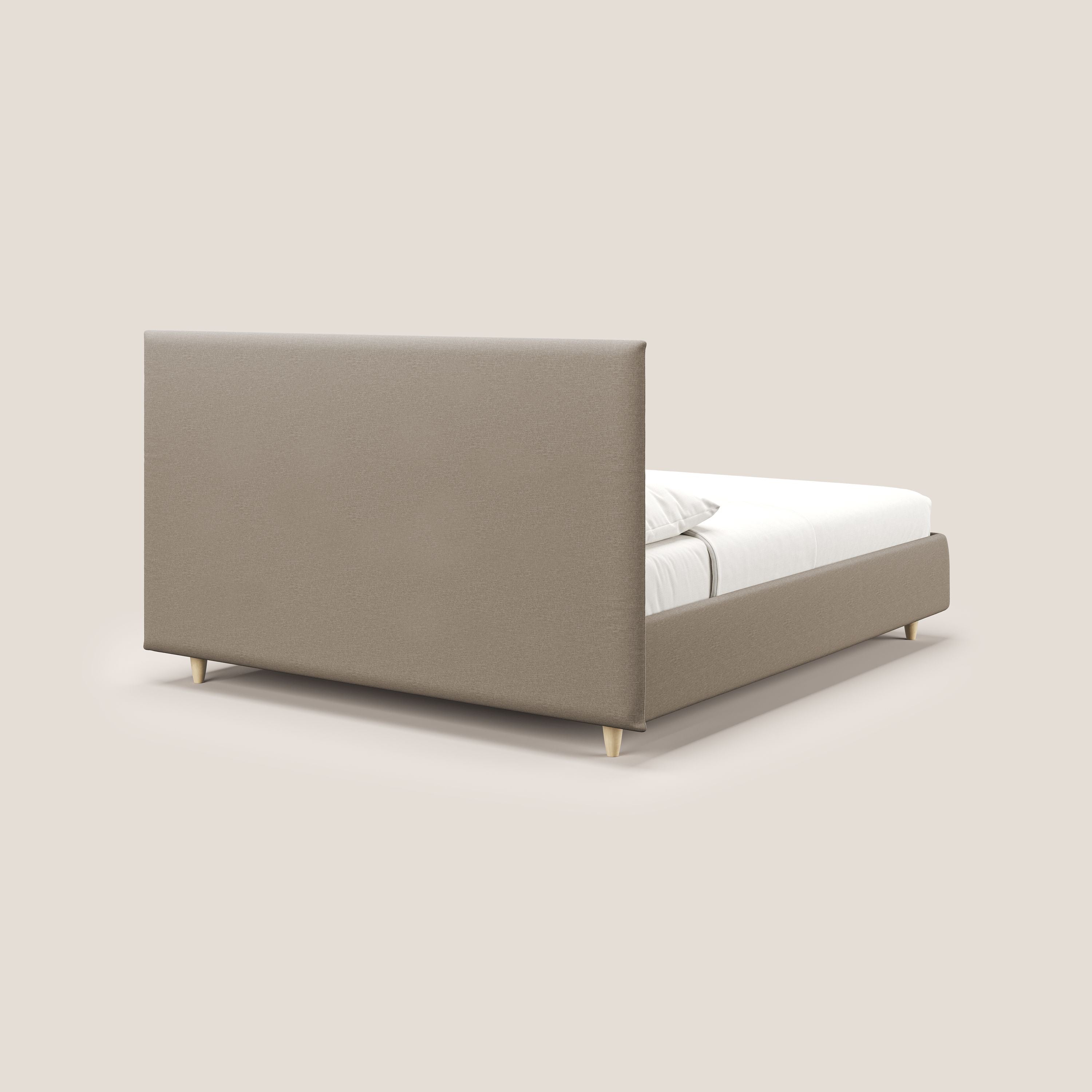 Teresa letto contenitore e sfoderabile in tessuto misto cotone impermeabile T13 beige - divani.store