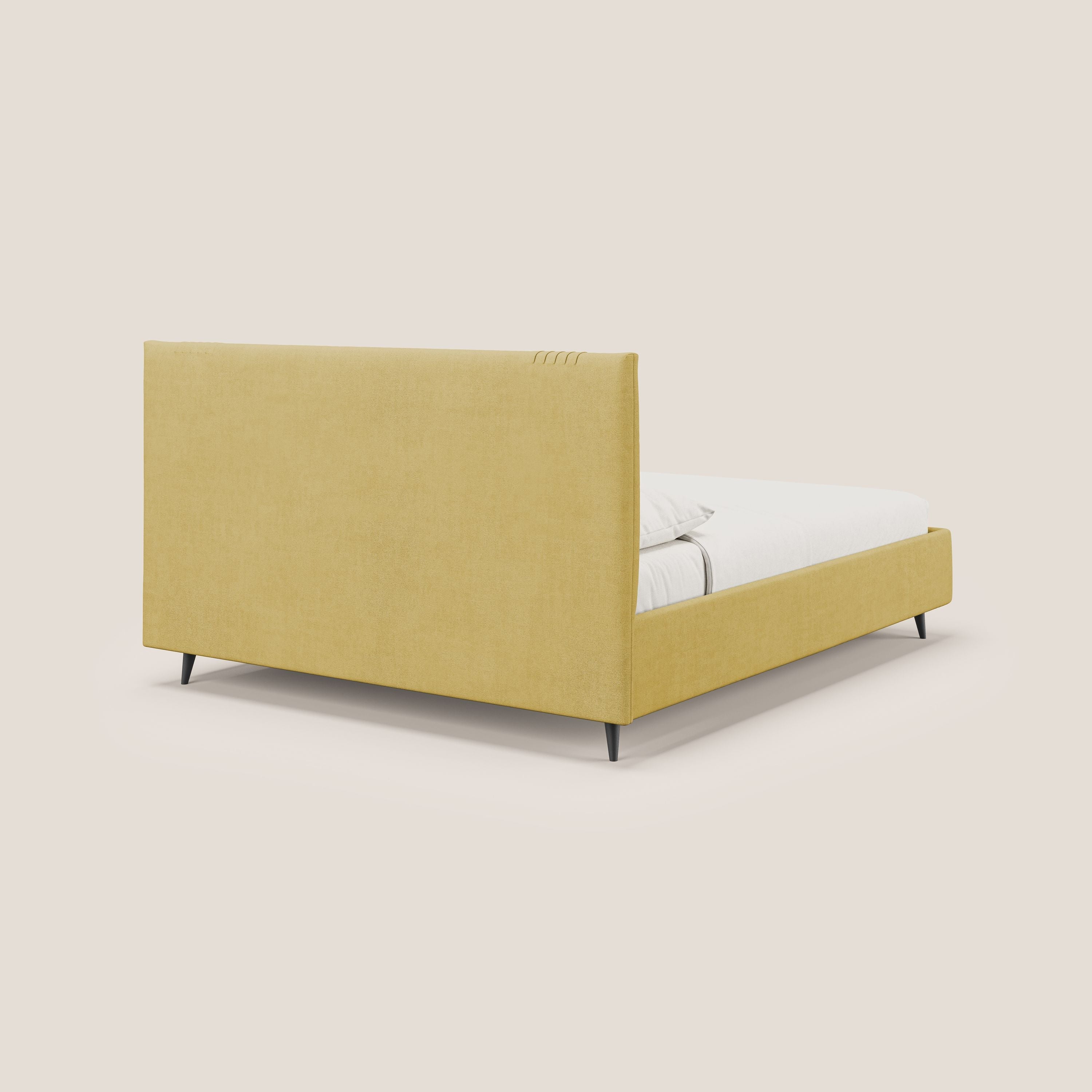 Yvonne letto contenitore in morbido tessuto impermeabile T02 giallo - divani.store