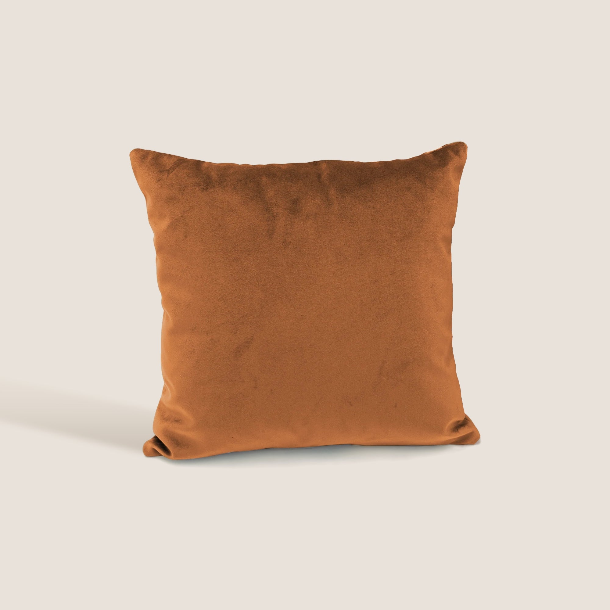 Velluto cuscini quadrati disponibile in diverse colorazioni in velluto impermeabile arancio - divani.store
