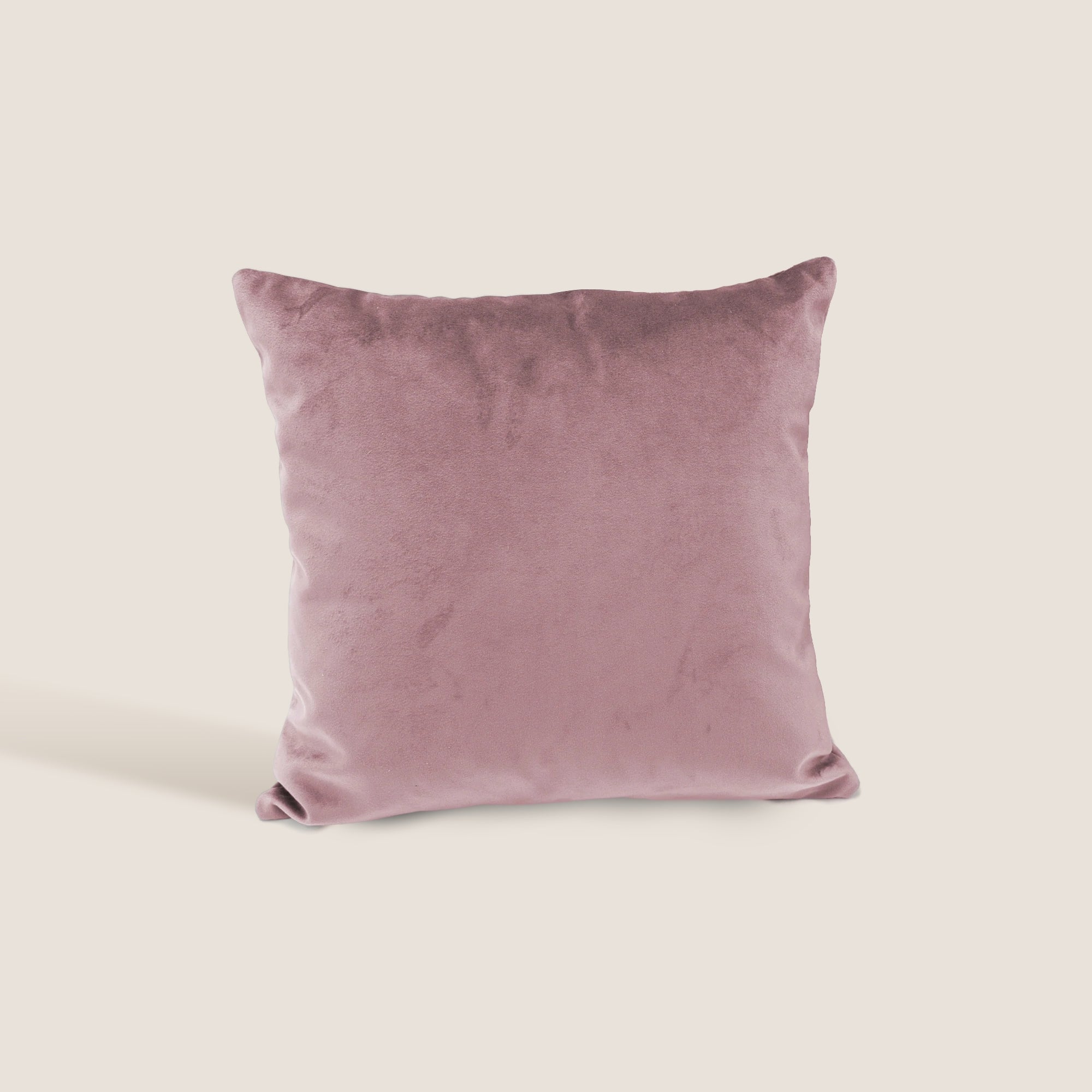 Velluto cuscini quadrati disponibile in diverse colorazioni in velluto impermeabile rosa - divani.store