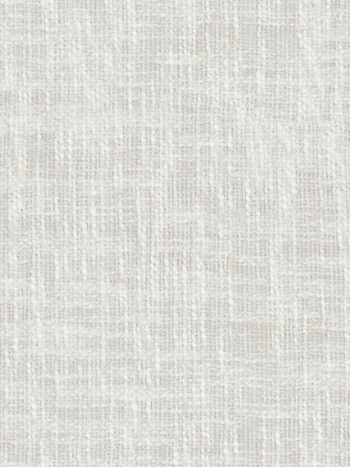 Un primo piano del tessuto riciclato naturale S07 EARTHWILD, in misto cotone e lino, che mostra un tessuto dai toni chiari, tra il bianco sporco e il beige, caratterizzato da una trama rustica a tratteggio incrociato creata da filati di cotone biologico di diverso spessore.