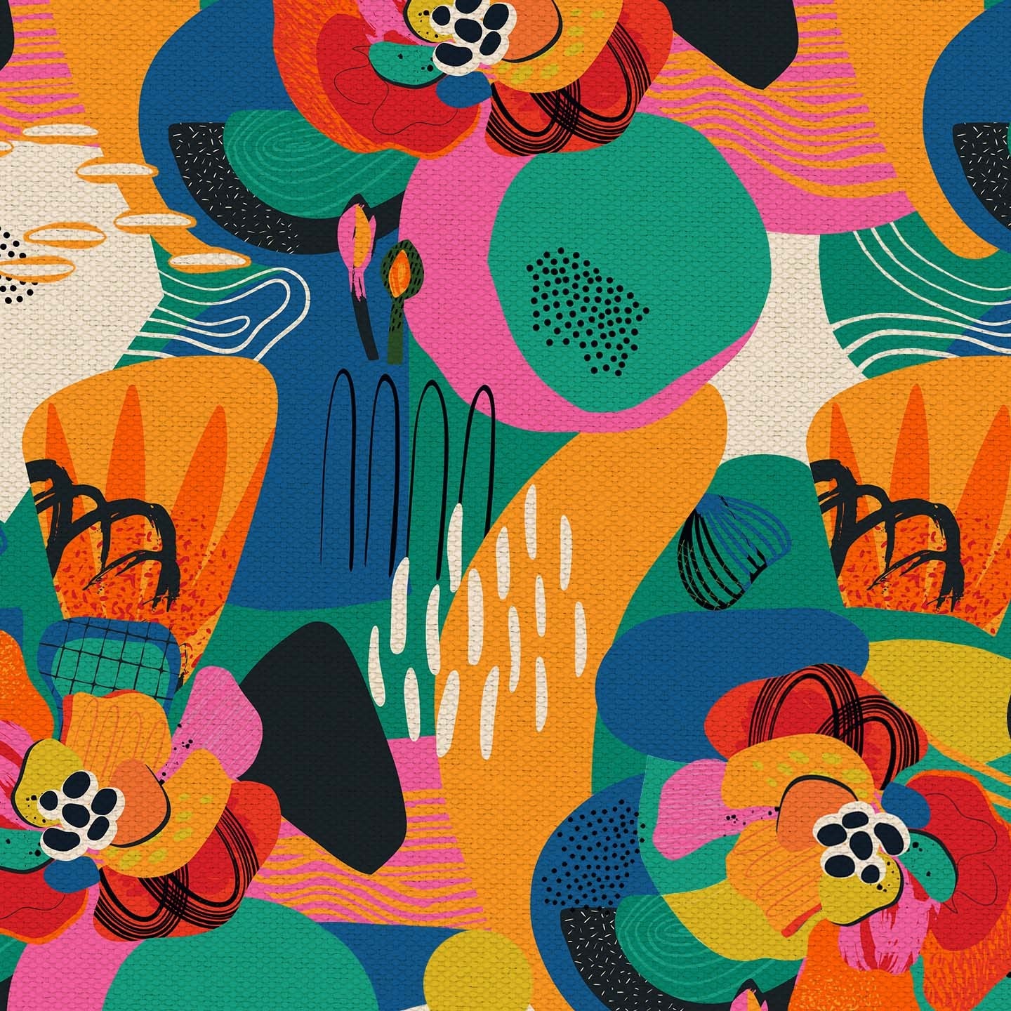 Joy Collection de coussins à motifs multicolores en tissu de coton frais et imperméable