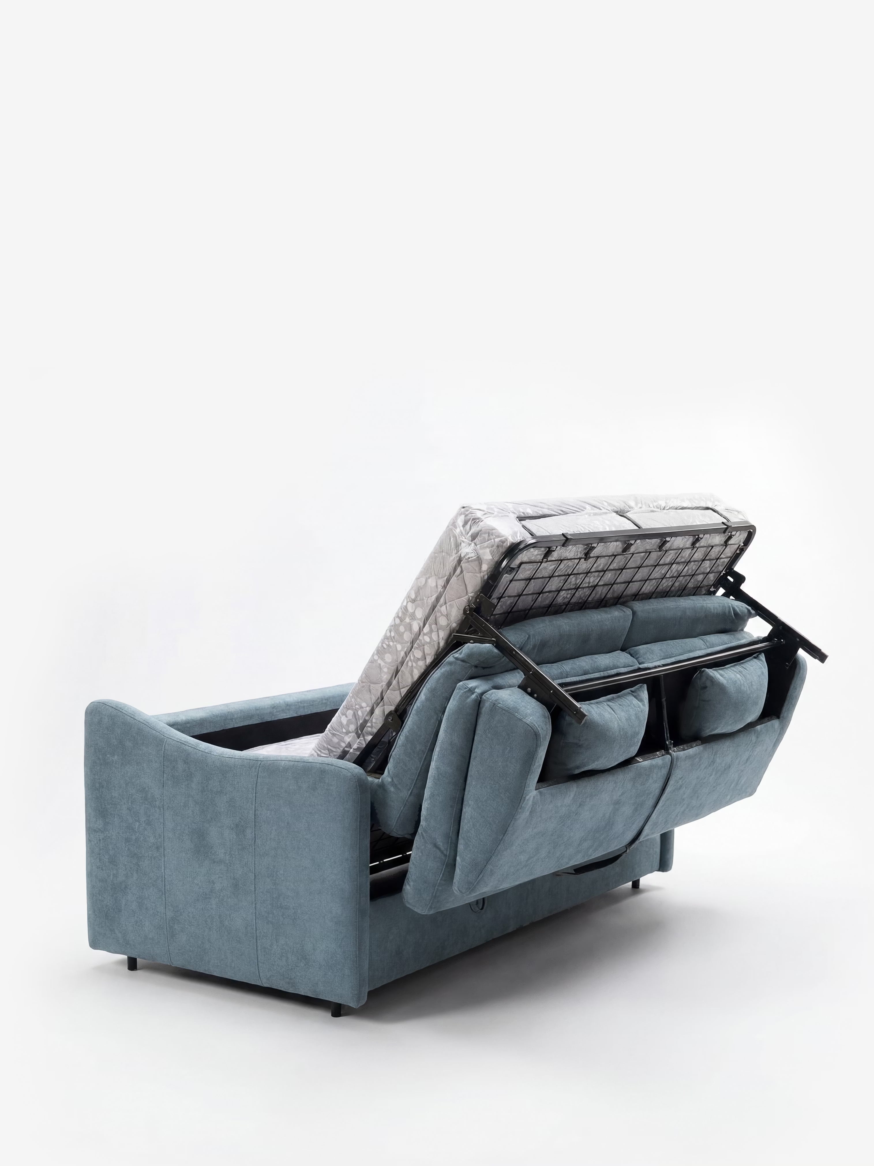 Lodovico Canapé-lit 3 places avec matelas HAUT 20 cm en tissu détachant certifié Oeko-Tex