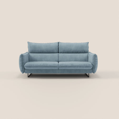 Monamour Divano dal design moderno con opzione relax elettrico in microfibra smacchiabile impermeabile T11 carta da zucchero - divani.store