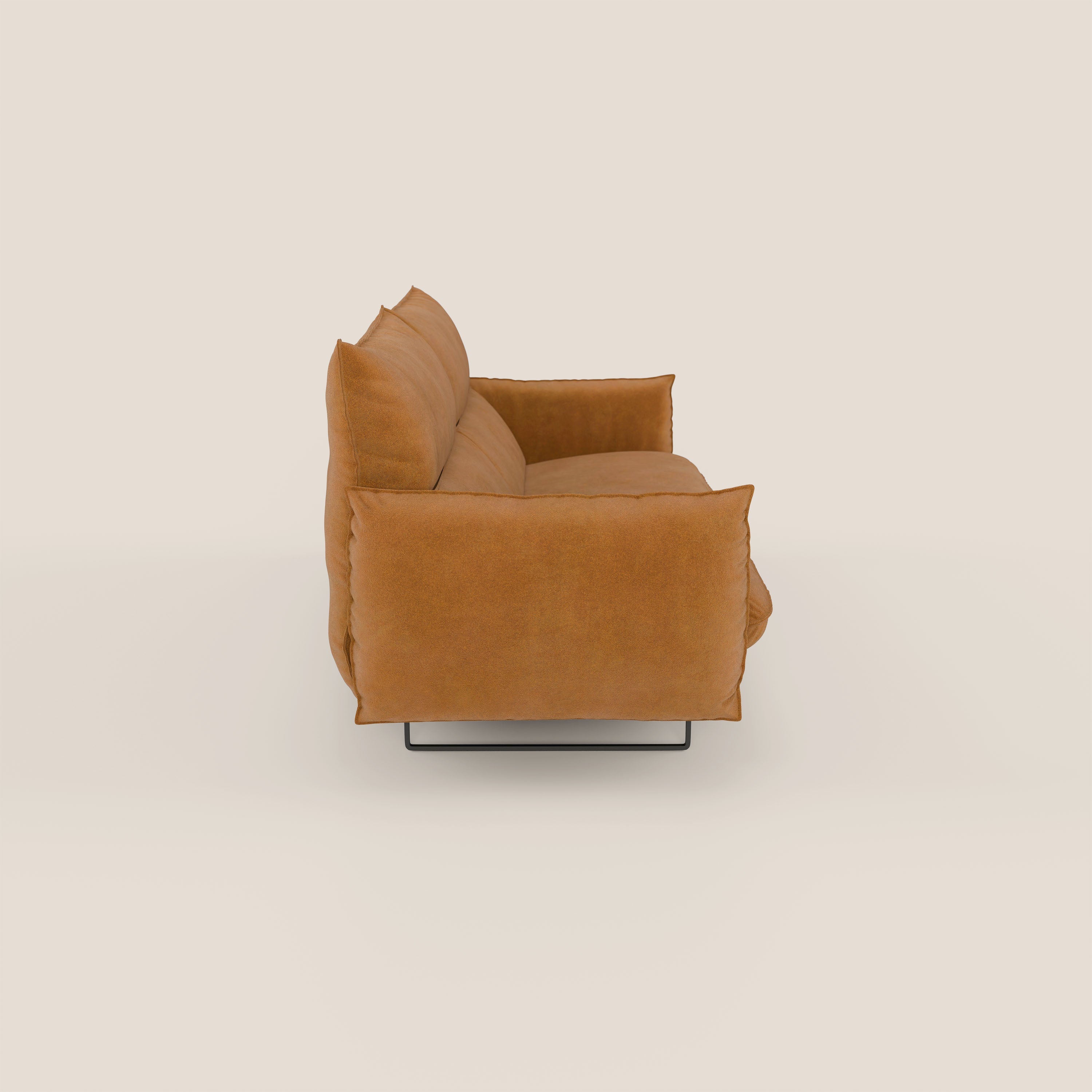 Monamour Divano dal design moderno con opzione relax elettrico in microfibra smacchiabile impermeabile T11 cuoio - divani.store