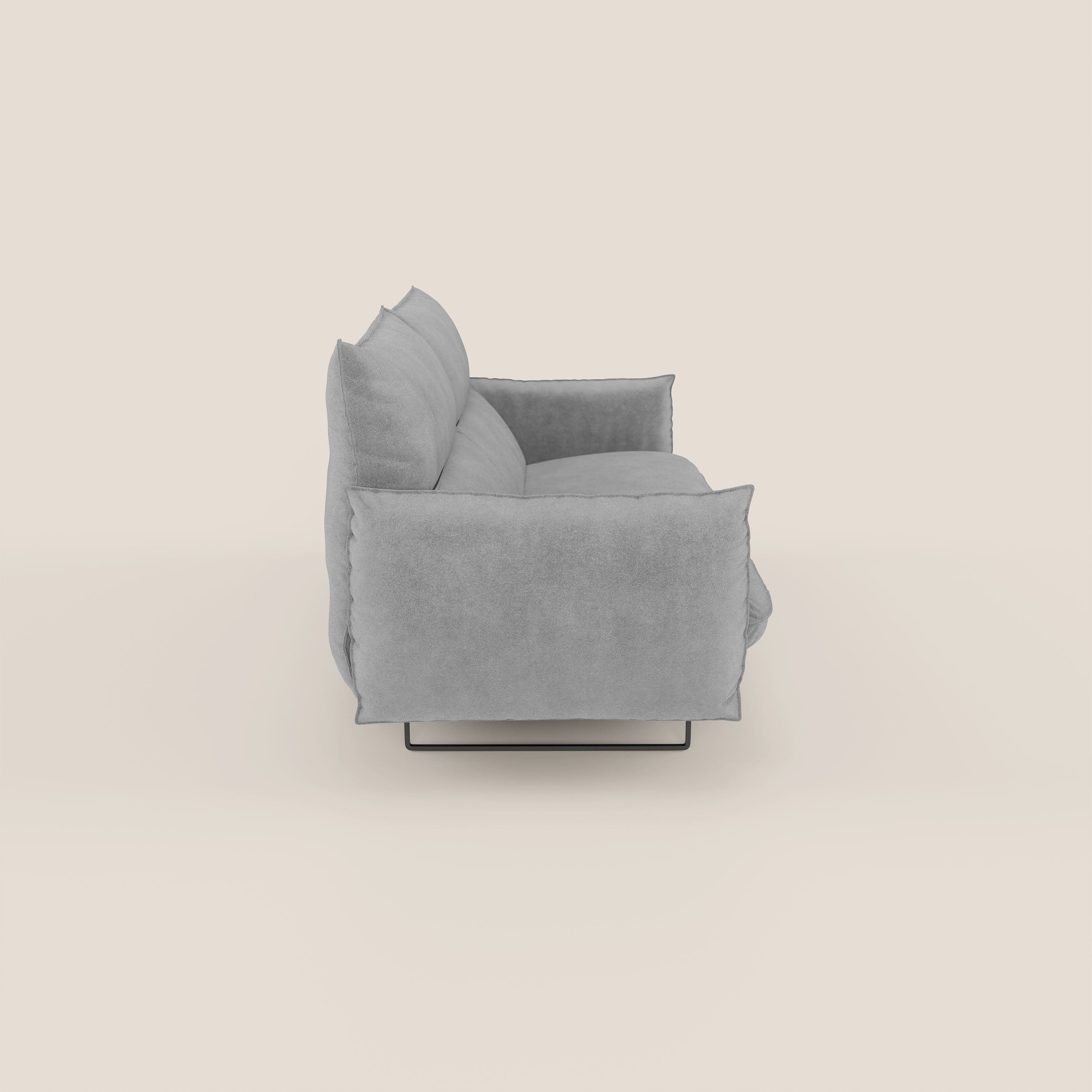 Monamour Divano dal design moderno con opzione relax elettrico in microfibra smacchiabile impermeabile T11 grigio - divani.store