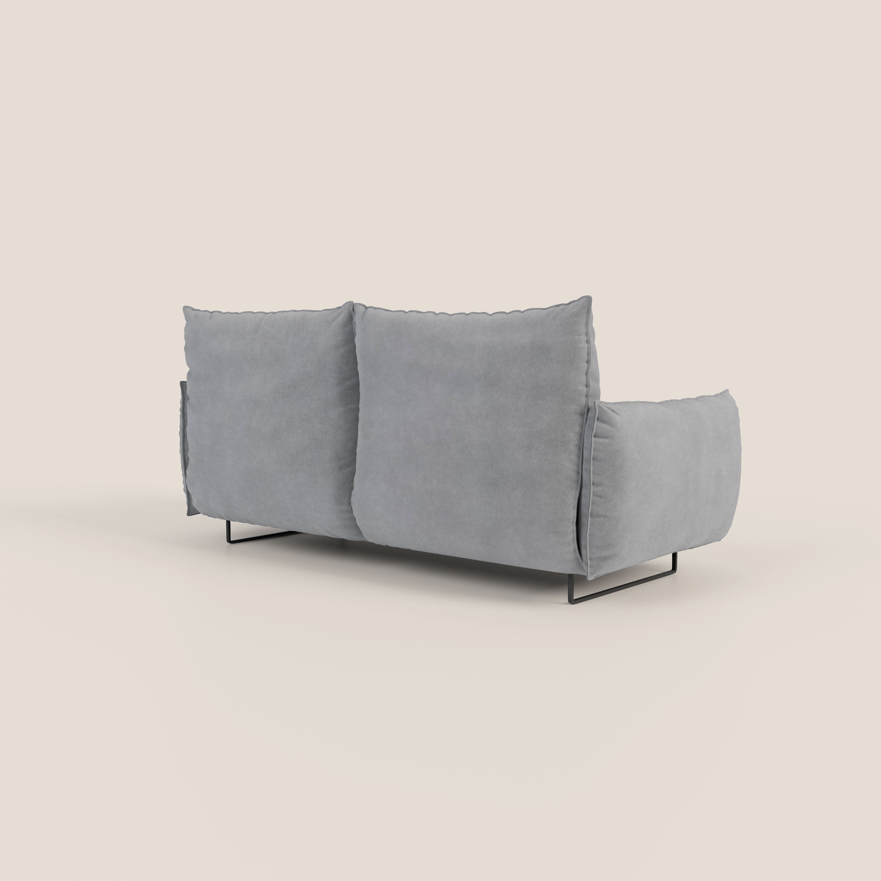 Monamour Divano dal design moderno con opzione relax elettrico in microfibra smacchiabile impermeabile T11 grigio - divani.store