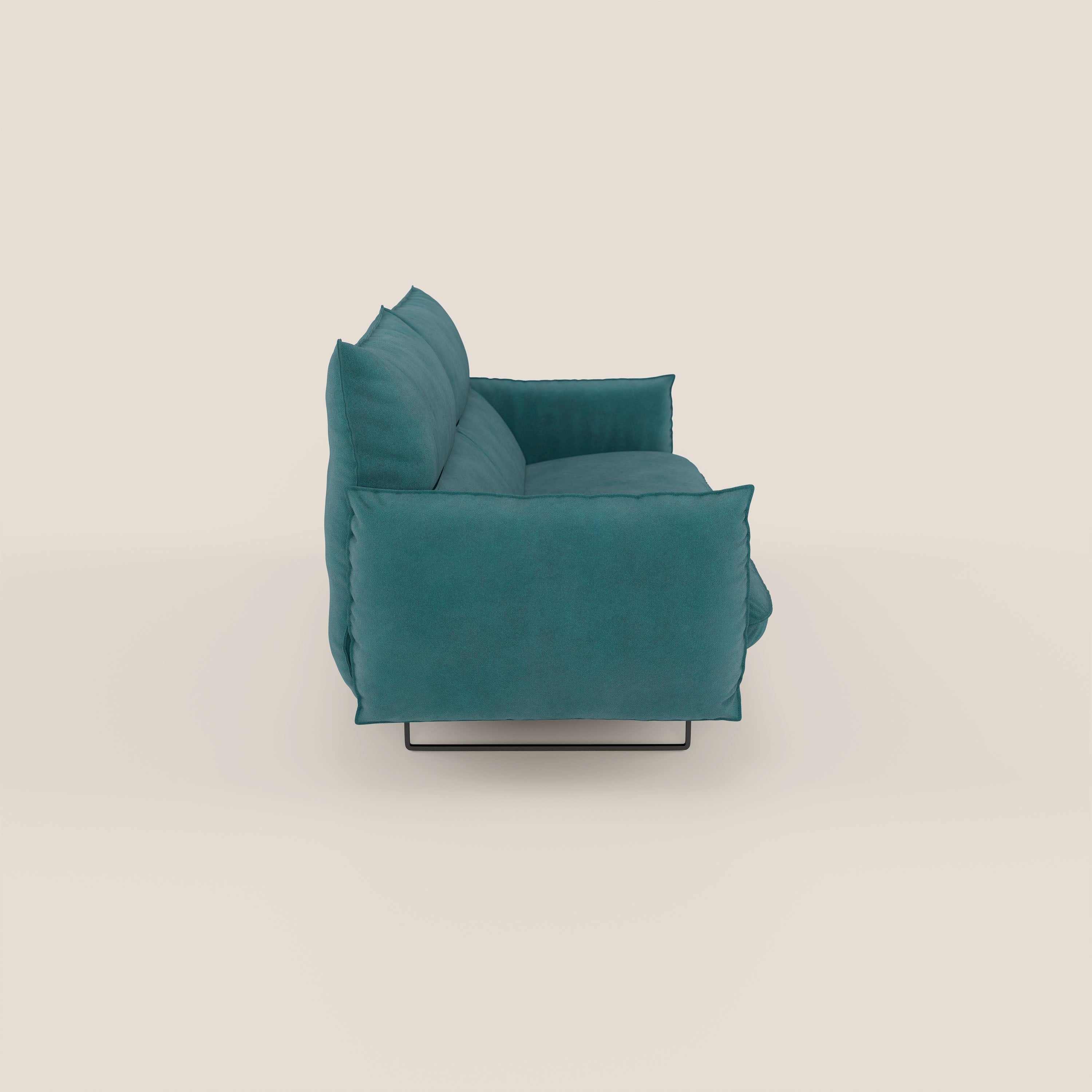 Monamour Divano dal design moderno con opzione relax elettrico in microfibra smacchiabile impermeabile T11 petrolio - divani.store
