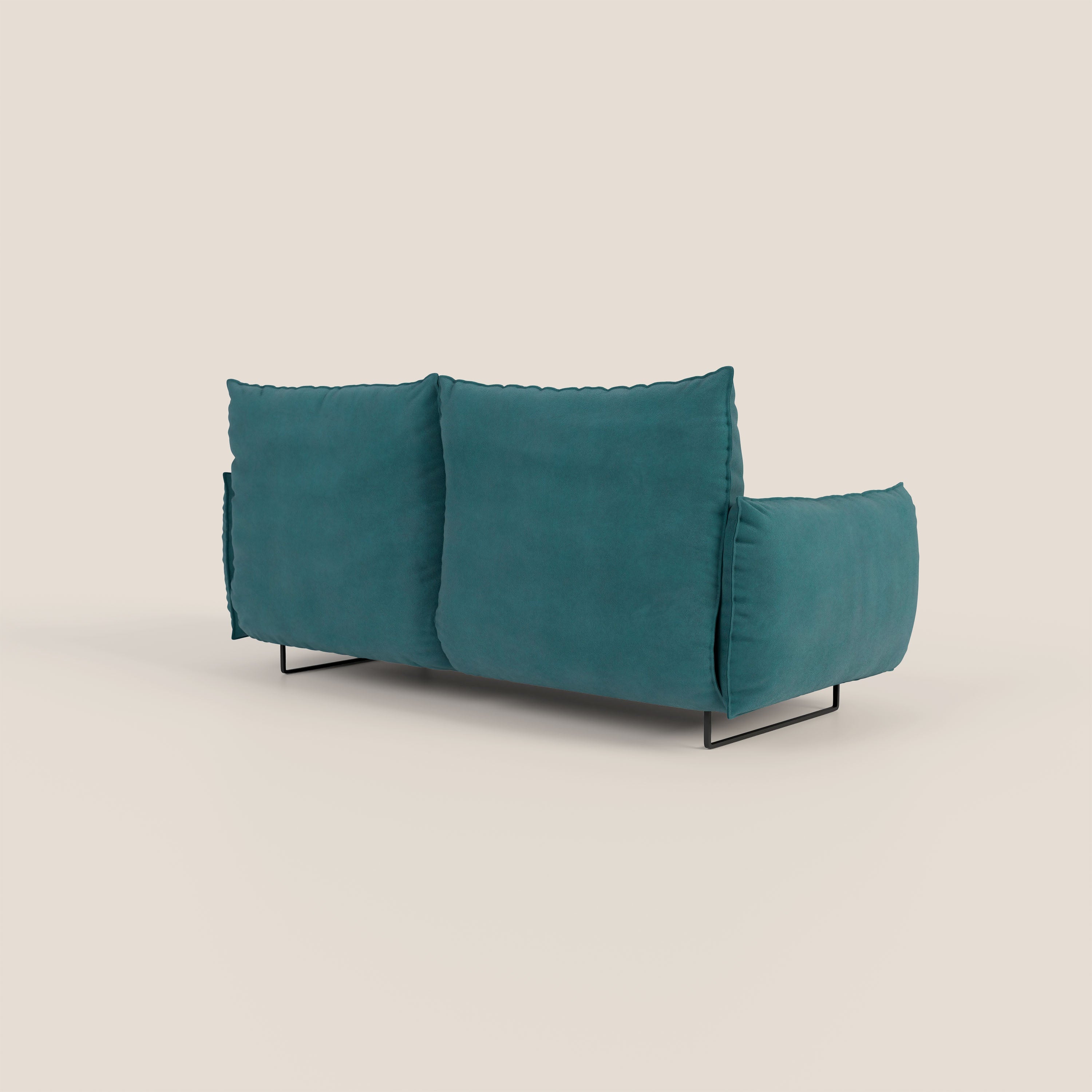 Monamour Divano dal design moderno con opzione relax elettrico in microfibra smacchiabile impermeabile T11 petrolio - divani.store