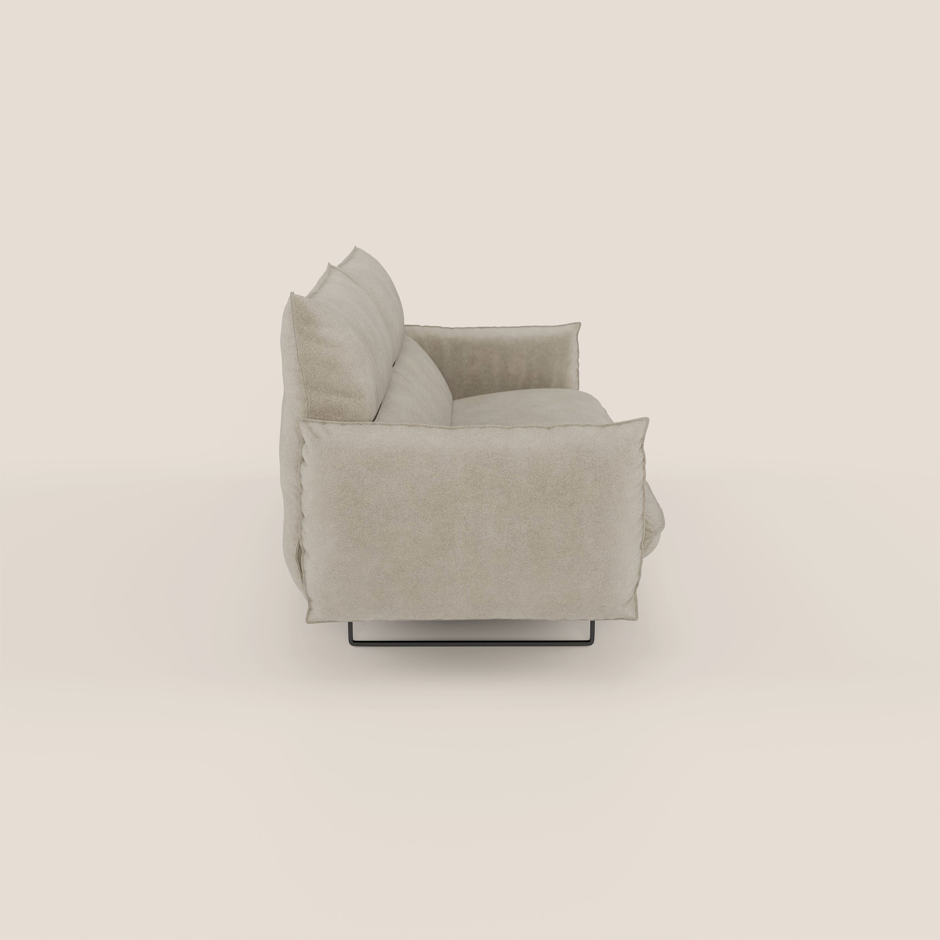 Monamour Divano dal design moderno con opzione relax elettrico in microfibra smacchiabile impermeabile T11 tortora - divani.store