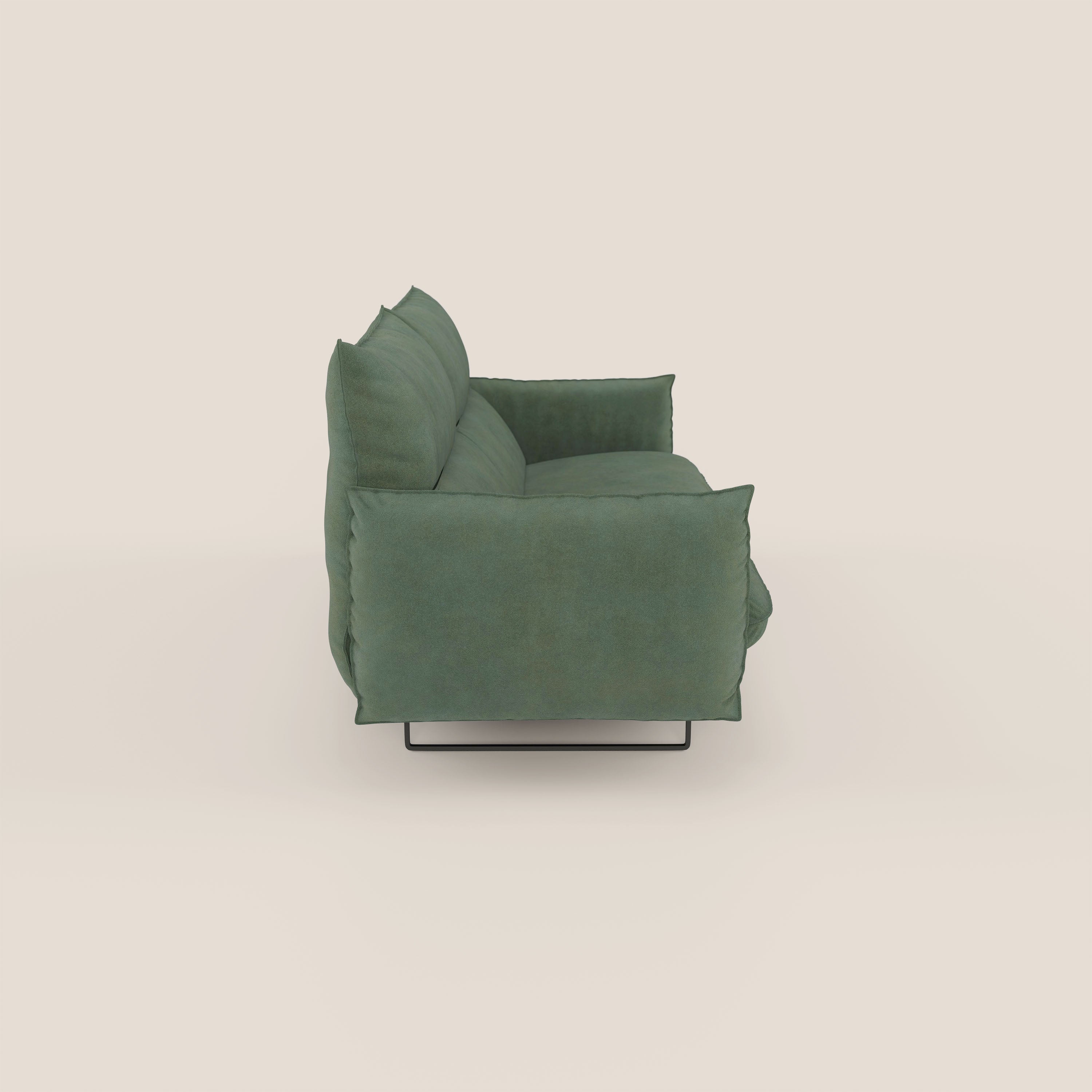 Monamour Divano dal design moderno con opzione relax elettrico in microfibra smacchiabile impermeabile T11 verde - divani.store