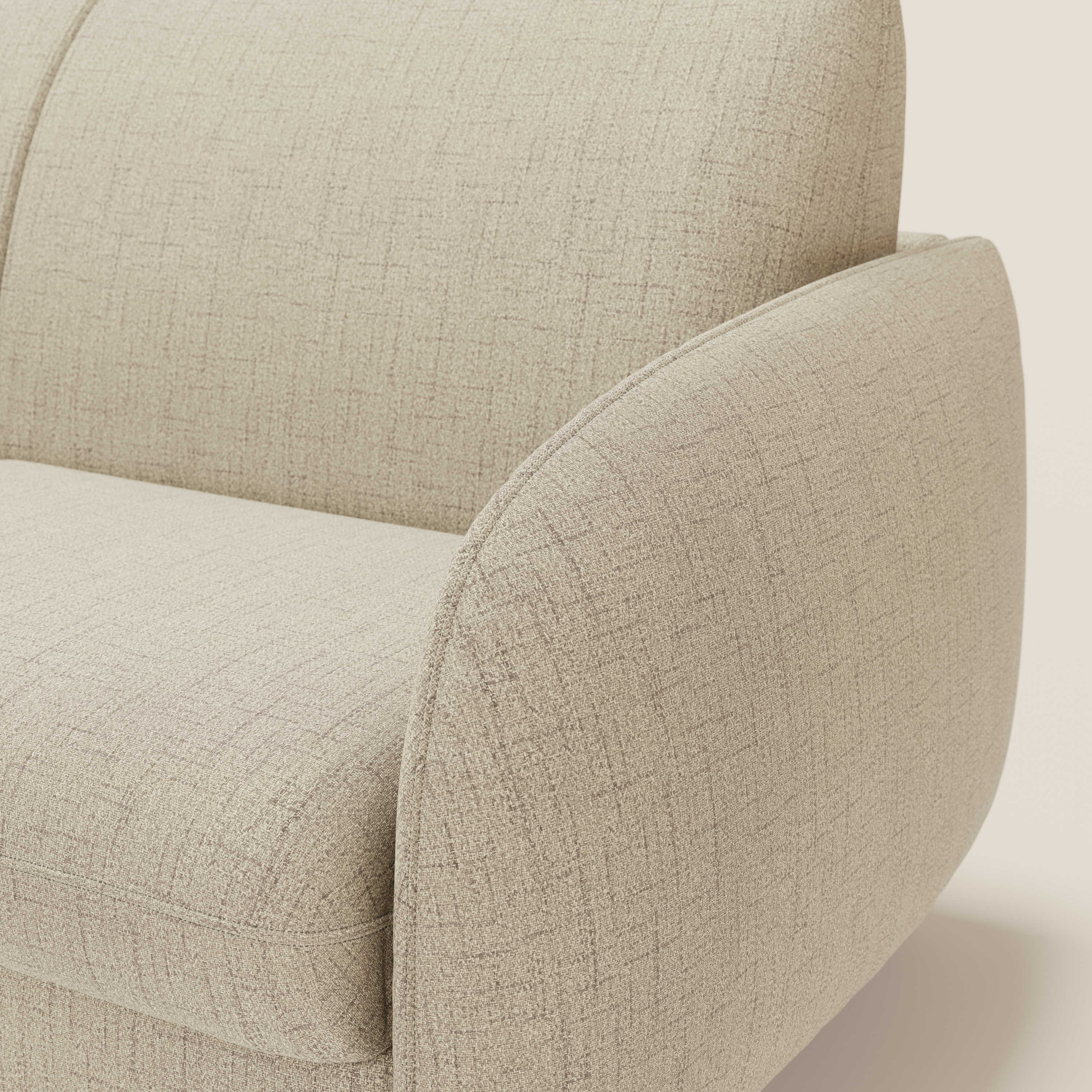 Ninfea divano letto Design Morbido con Piedini alti in Metallo e Materasso H18 cm in tessuto impermeabile T03 - divani.store