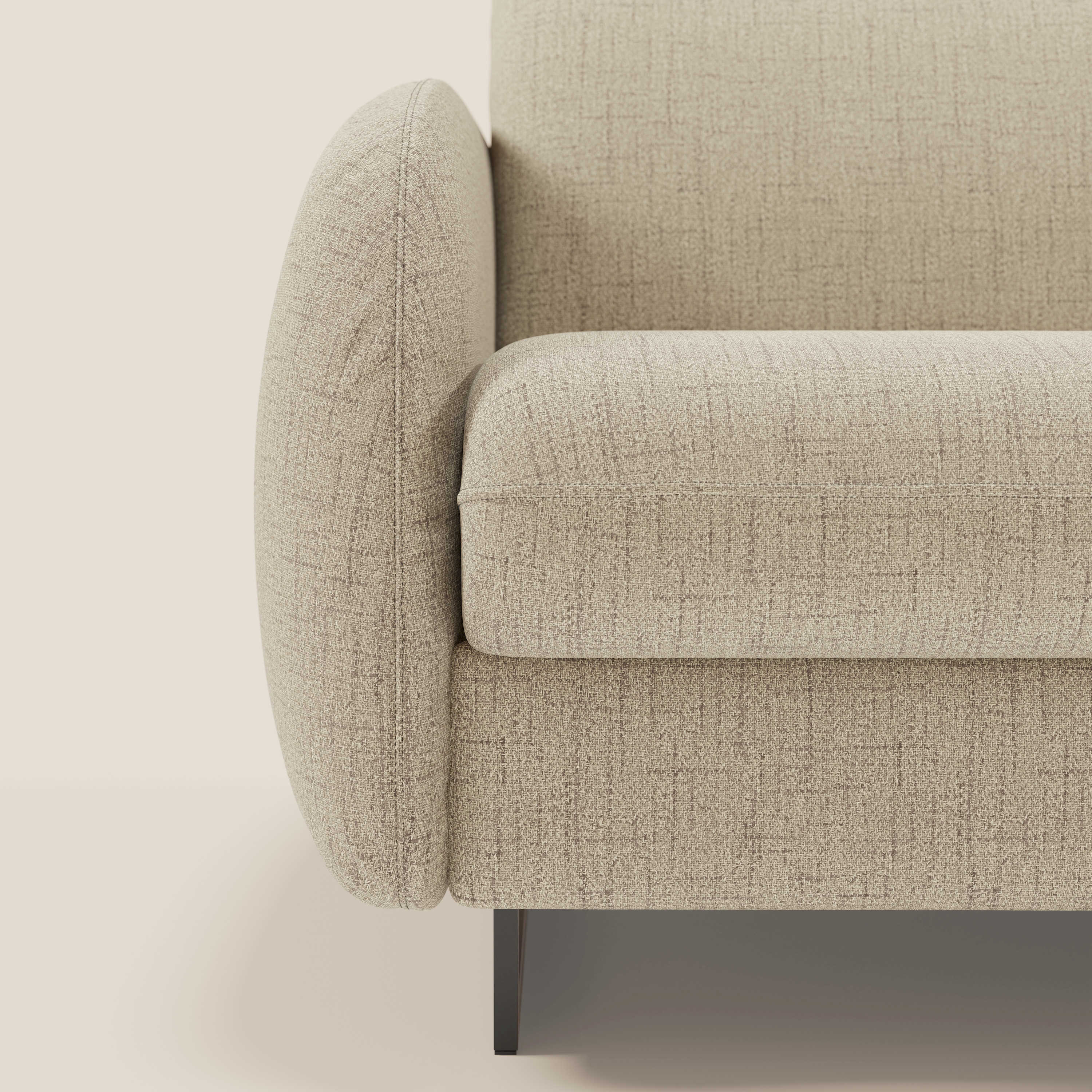 Ninfea divano letto Design Morbido con Piedini alti in Metallo e Materasso H18 cm in tessuto impermeabile T03 - divani.store