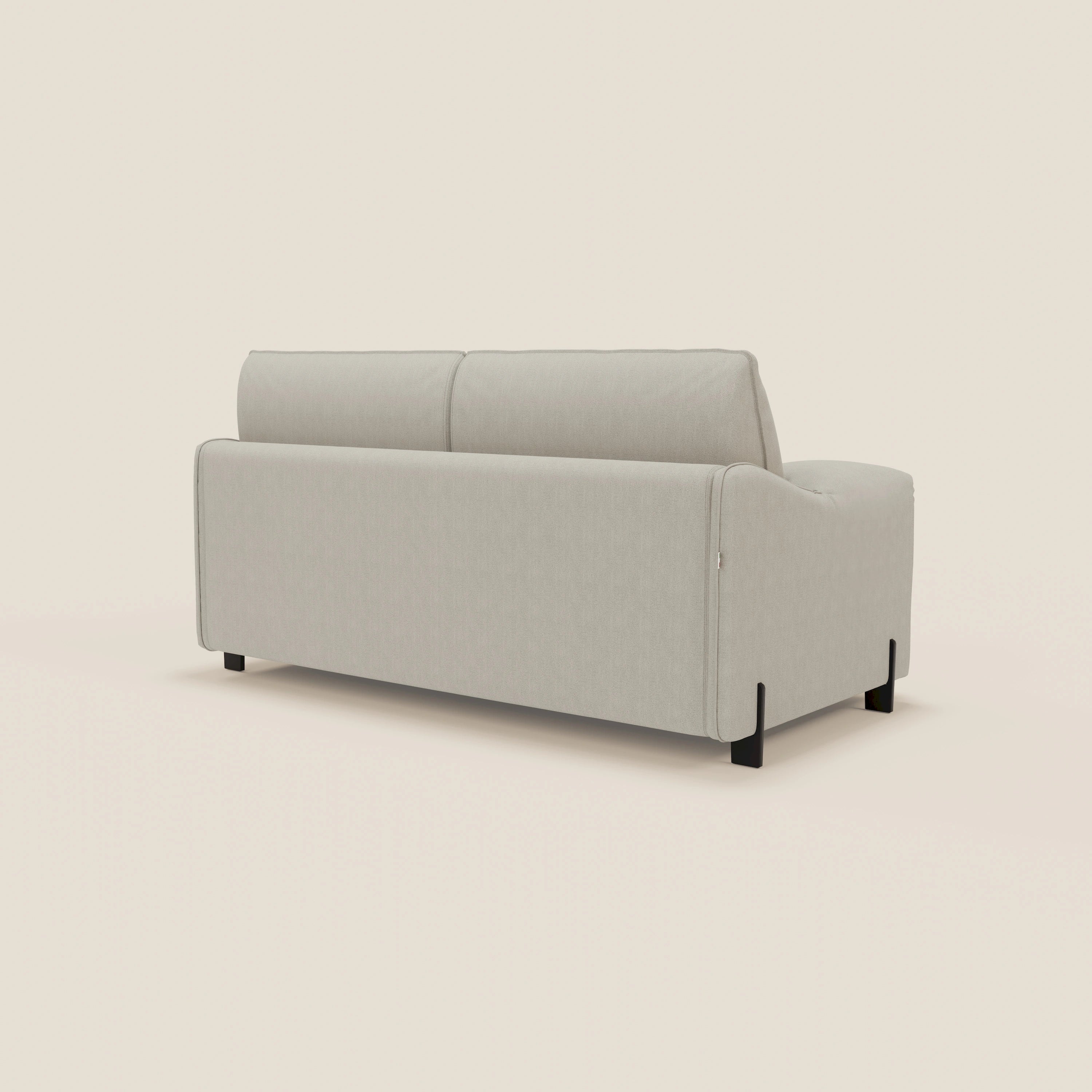 Primula divano letto con materasso alto 18 cm - braccioli mobili e tessuto smacchiabile T05 - divani.store