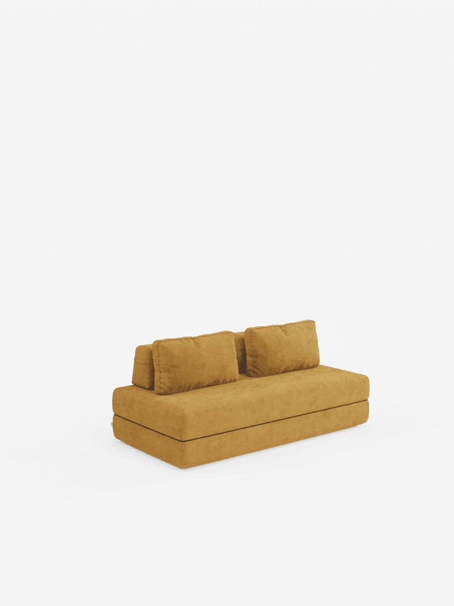 Rift divano letto matrimoniale 2 posti e 3 posti con schienali mobili - materasso alto 24 cm e memory foam in tessuto smacchiabile T31