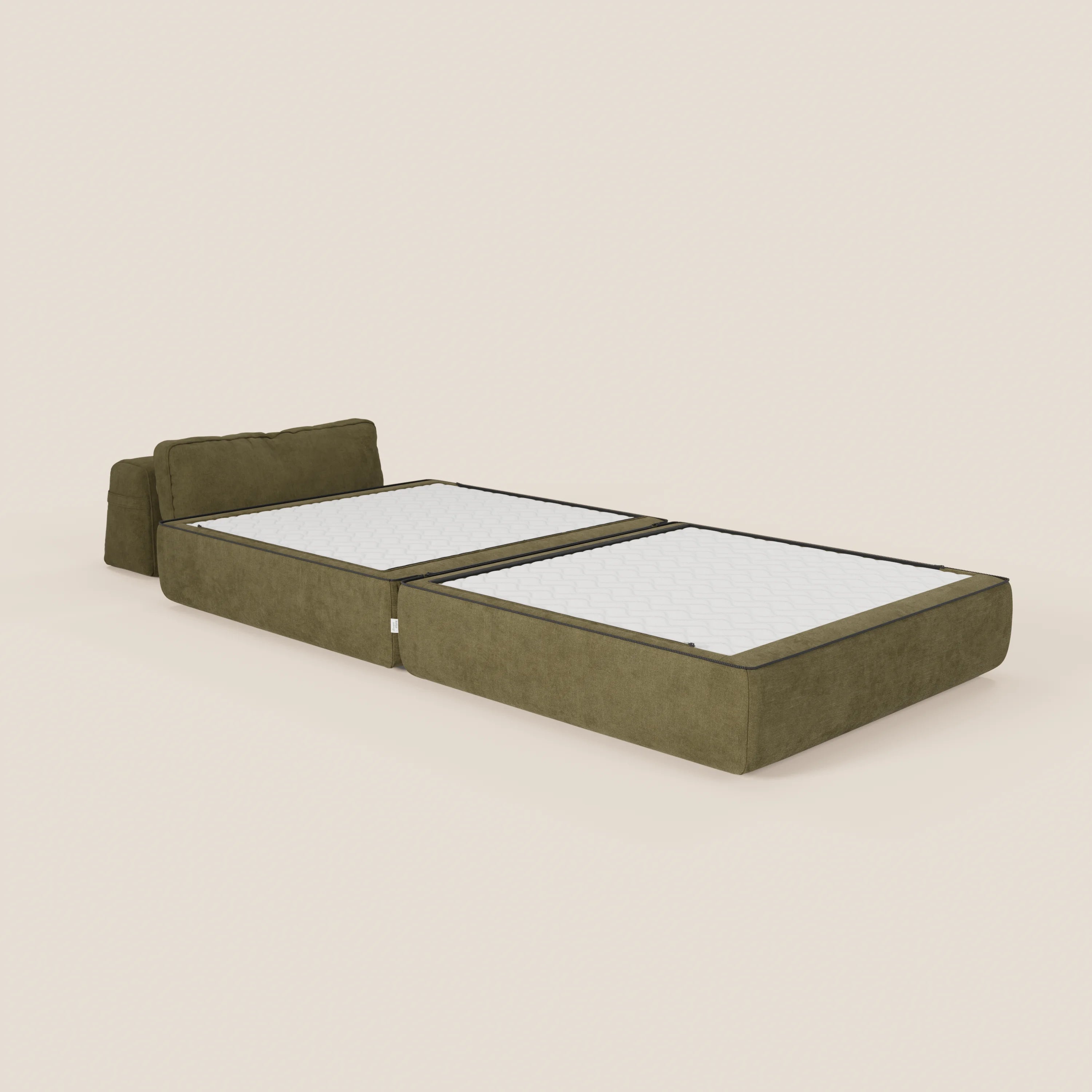 Rift poltrona letto con materasso alto 22 cm e memory foam - schienale mobile e tessuto smacchiabile T31 - divani.store
