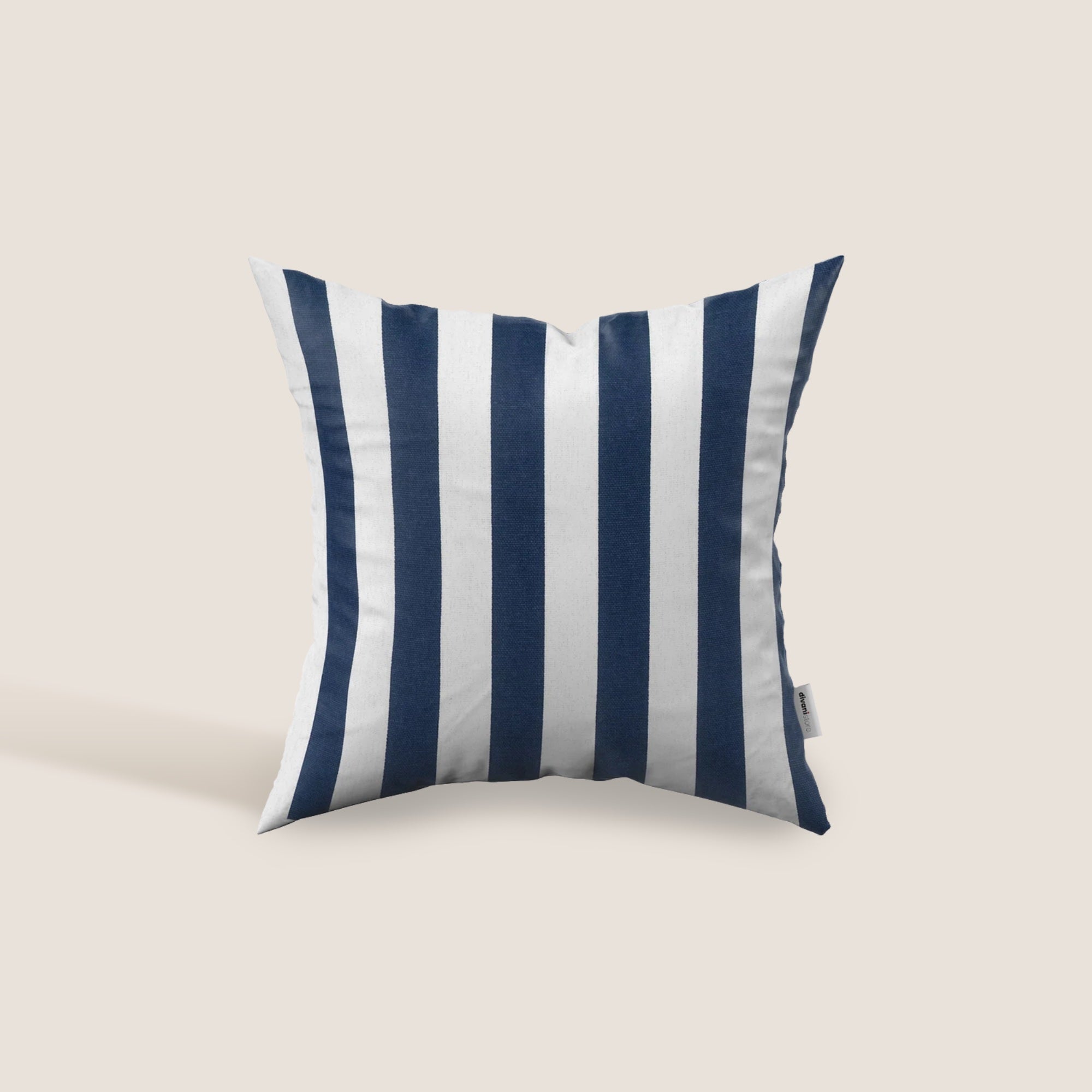 Righe cuscino cotone rigato disponibile in diverse colorazioni blu - divani.store