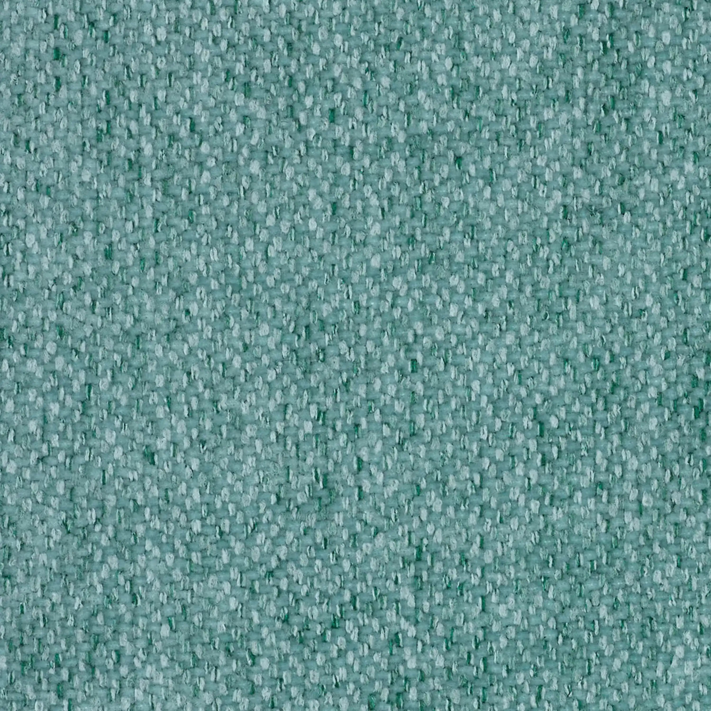 Primo piano del divano Doric 3 posti di Divani.Store in tessuto smacchiabile T23 - un verde acqua tenue con trama fitta e sfumatura sottile - ideale per le sue caratteristiche di relax elettrico e reclinabilità poggiatesta.