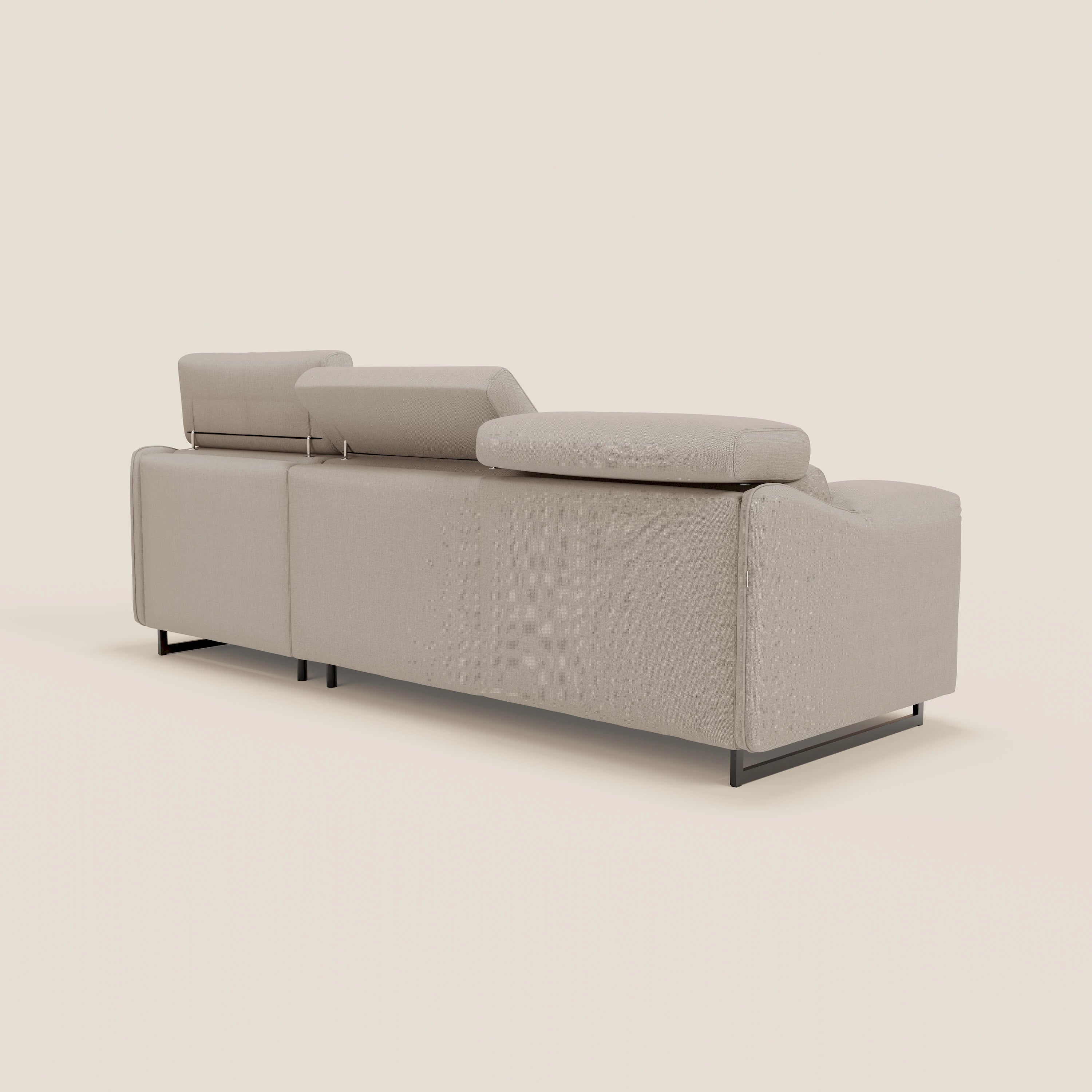 Violetta Divano Letto Angolare con Penisola contenitore, Poggiatesta e Materasso Alto H18 in tessuto impermeabile T13 - divani.store