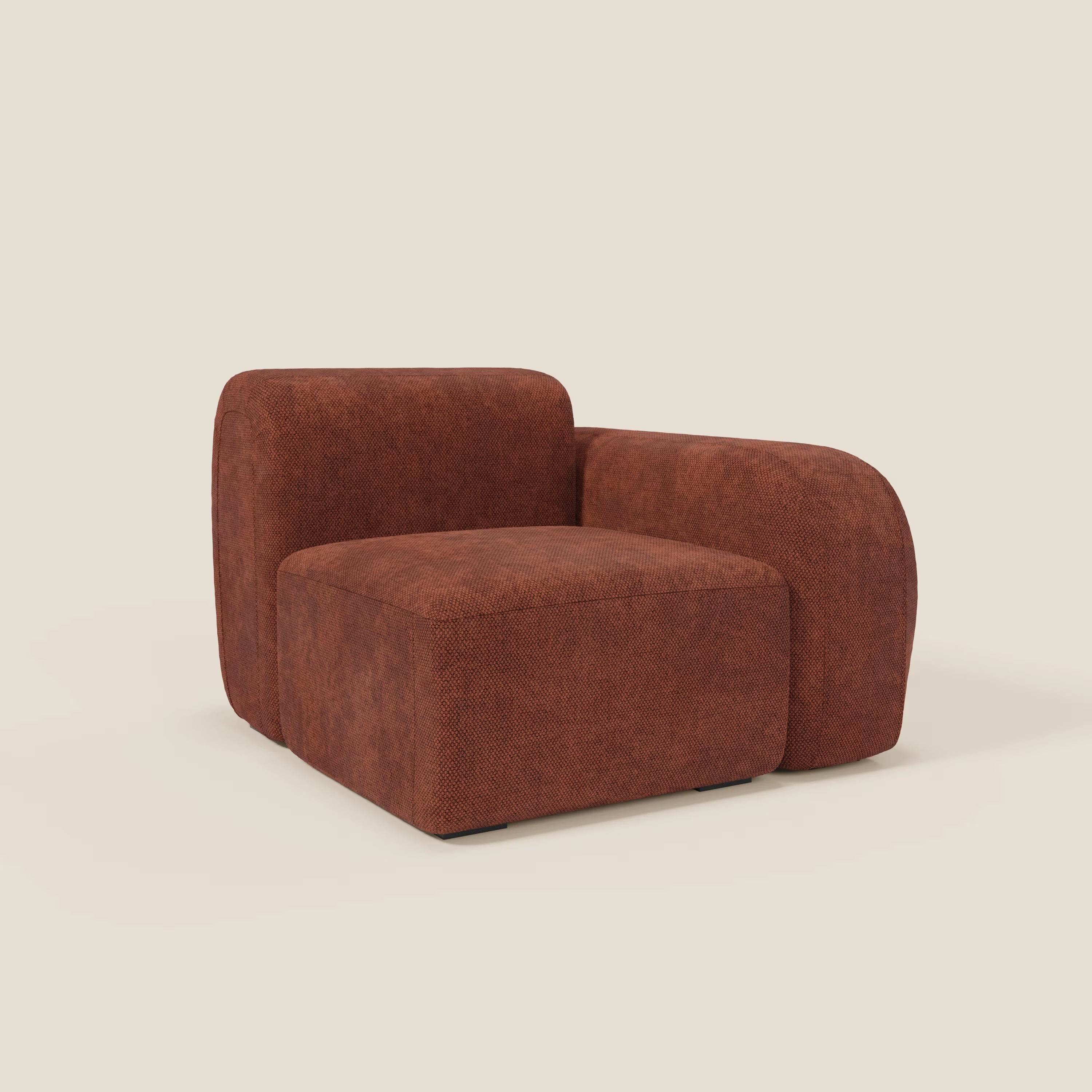 BonBon module terminal 105 cm droit ou gauche - Édition Grande Fratello orange rouille