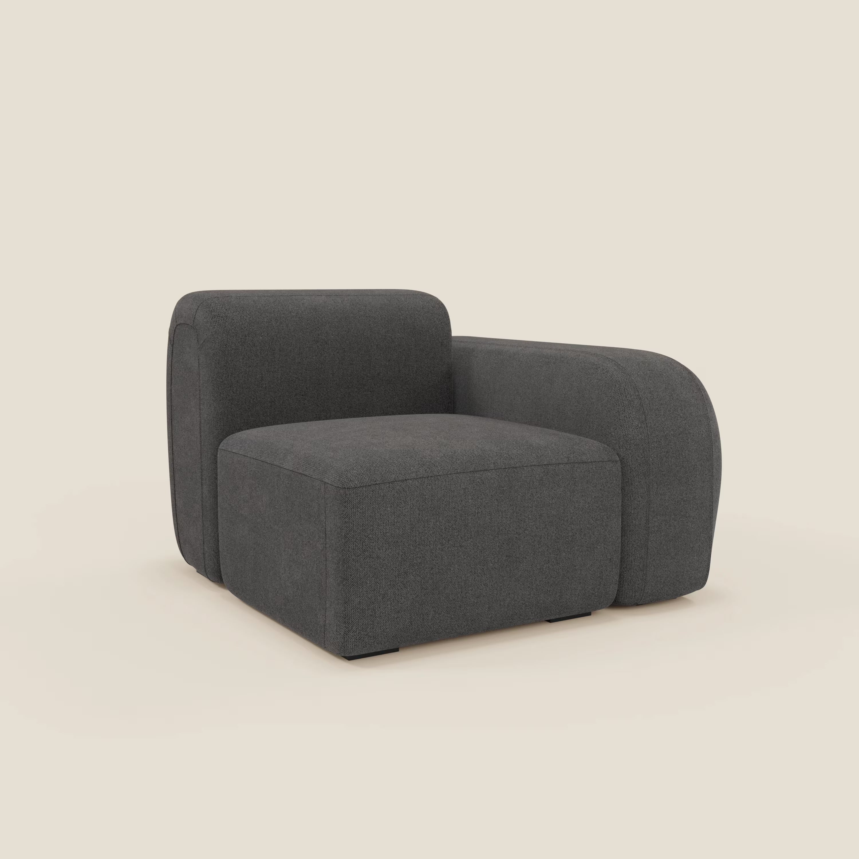 BonBon module terminal 105 cm droit ou gauche - tissu détachable T23 anthracite
