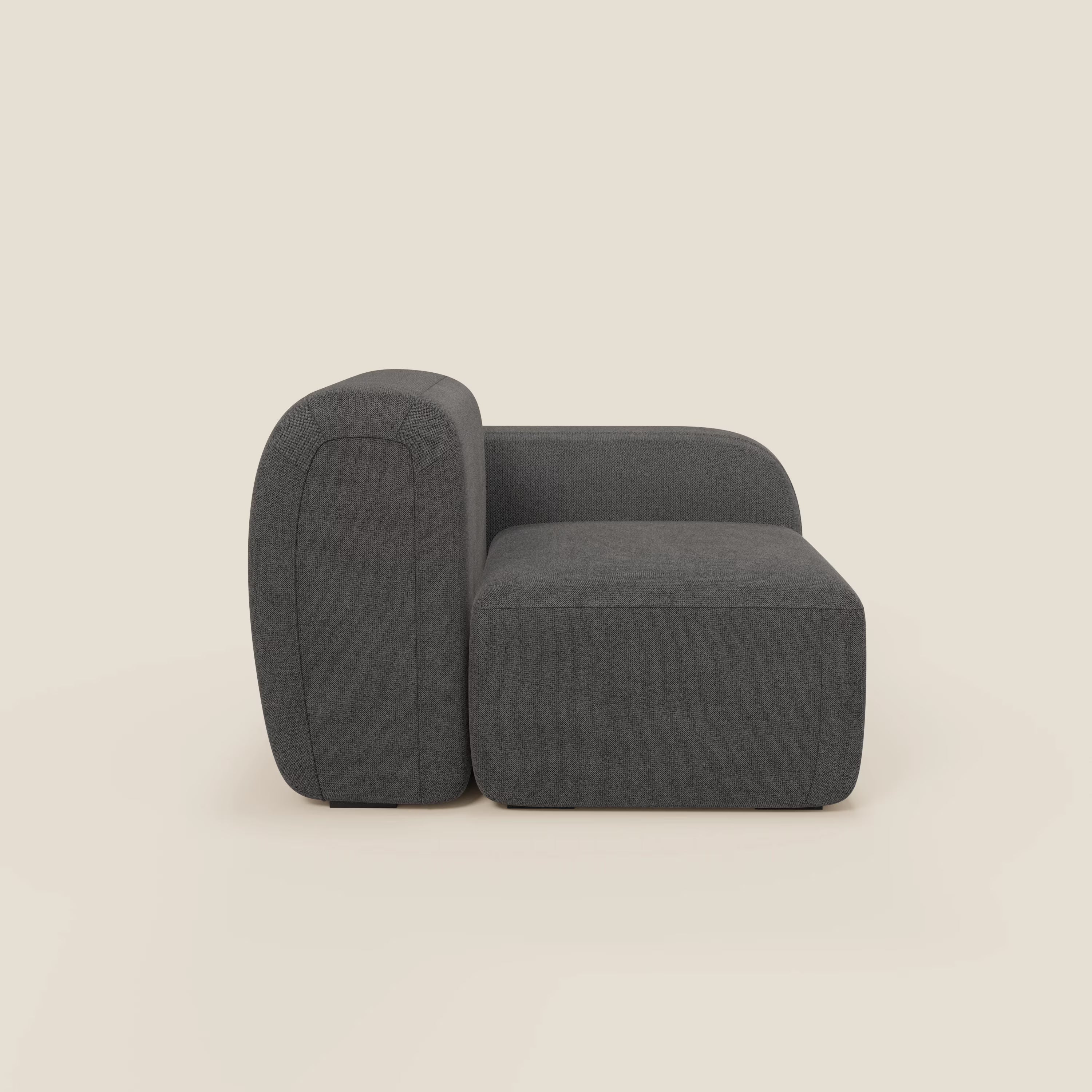BonBon module terminal 105 cm droit ou gauche - tissu détachable T23 anthracite