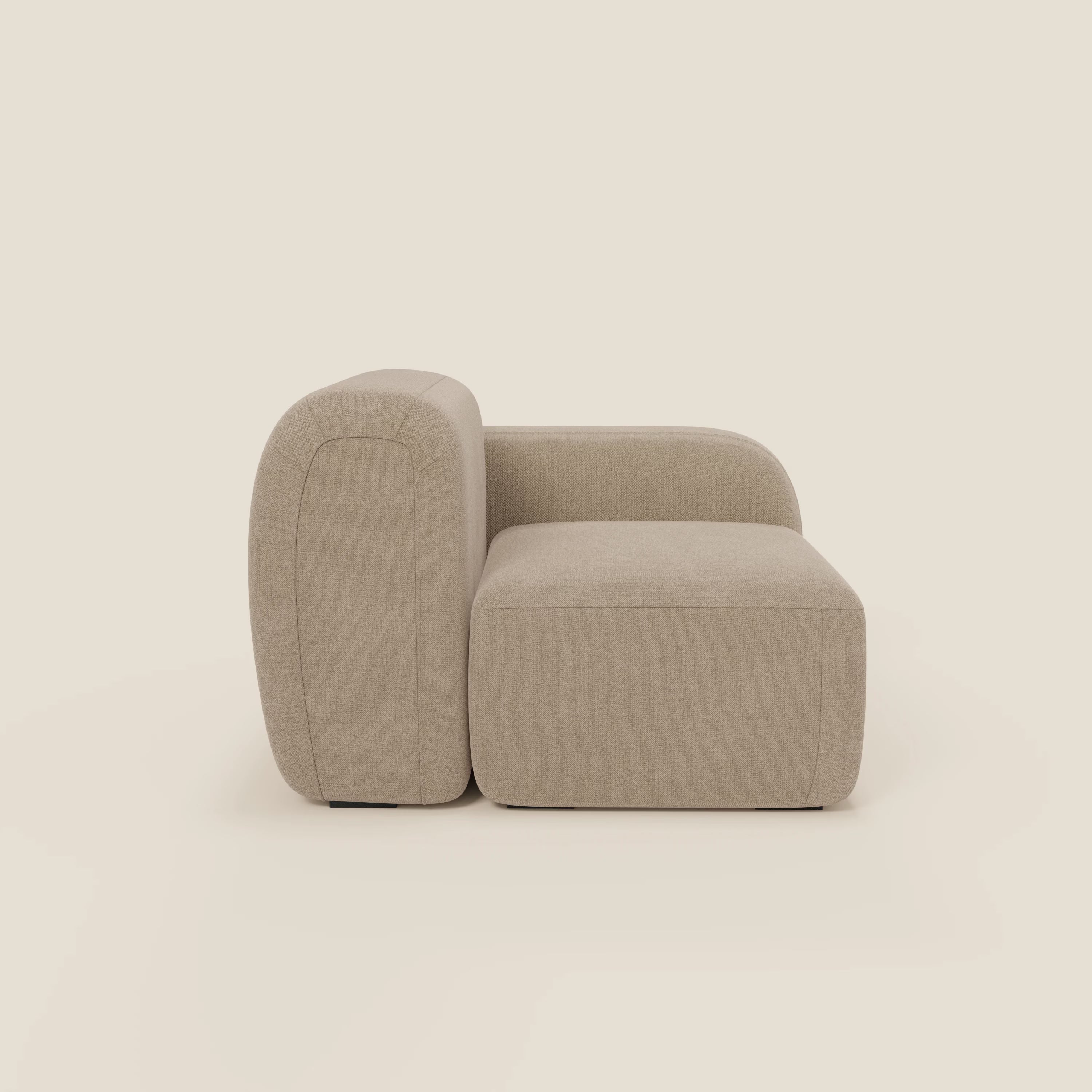 BonBon module terminal 105 cm droit ou gauche - tissu détachable T23 beige