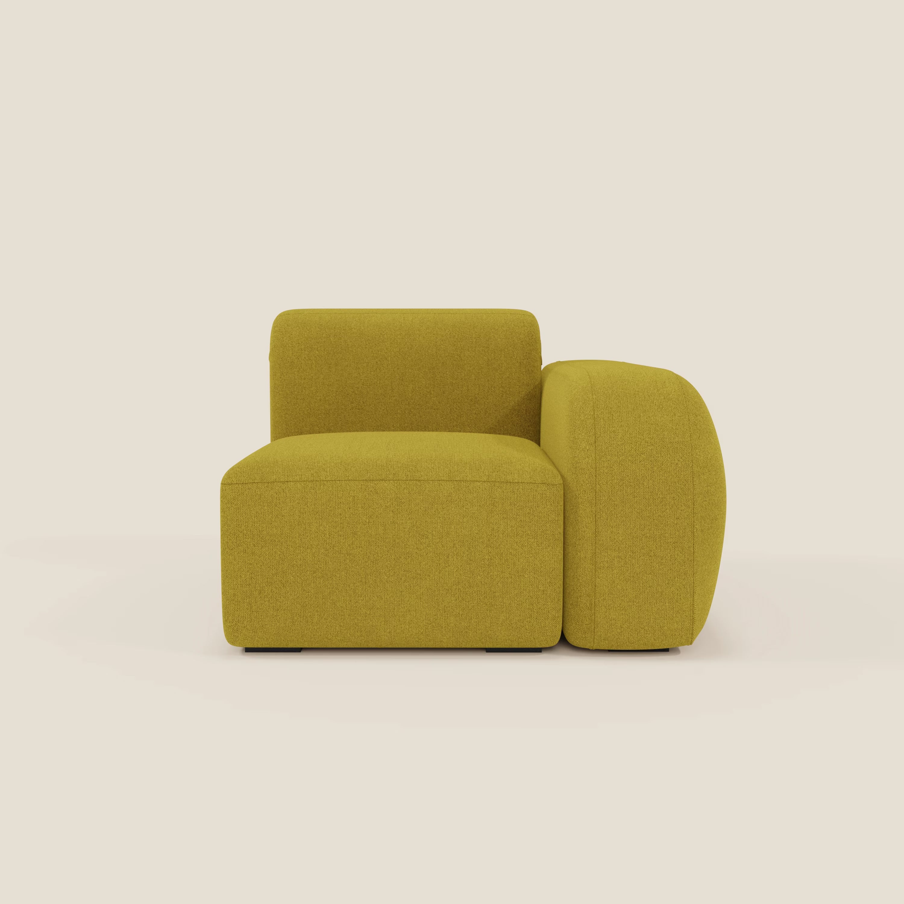 BonBon module terminal 105 cm droit ou gauche - tissu détachable T23 jaune soleil