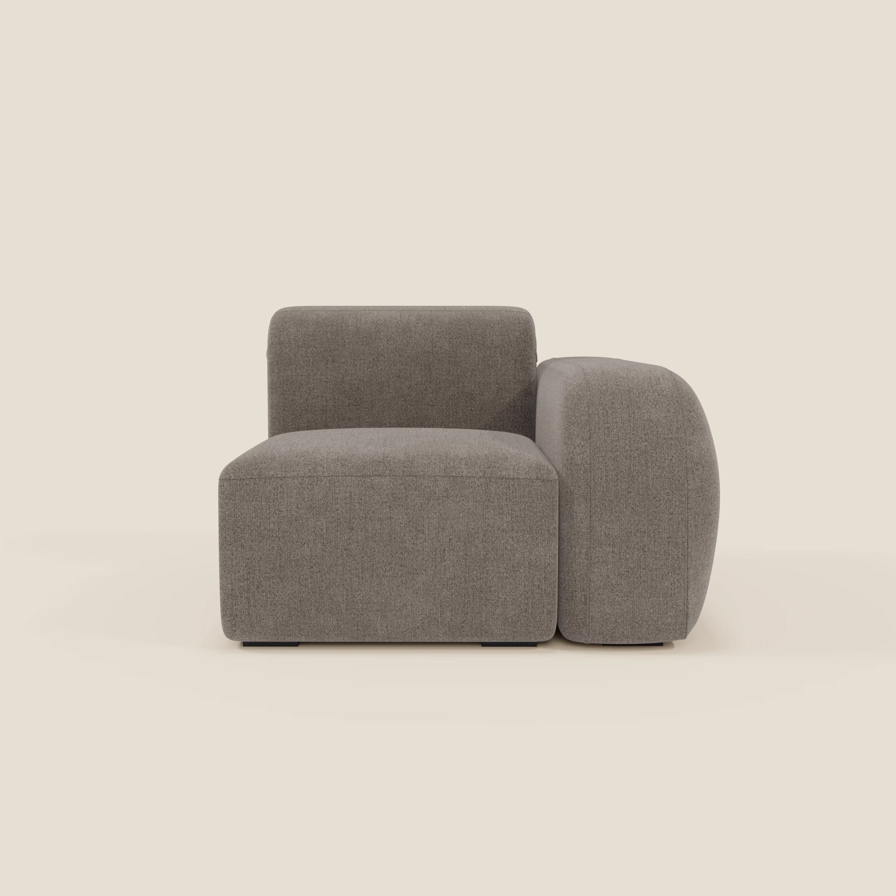 BonBon module terminal 105 cm droit ou gauche - tissu détachable T23 taupe
