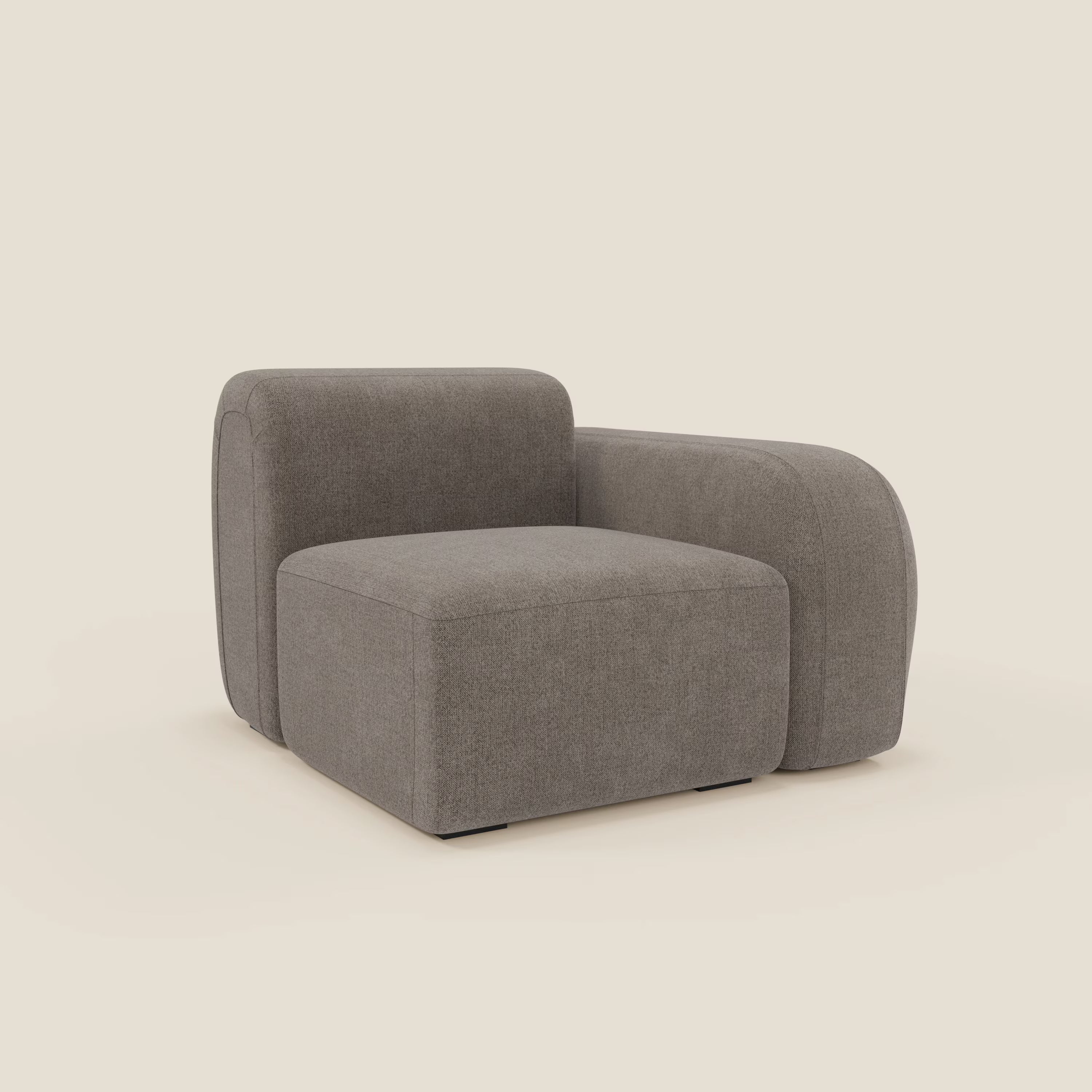 BonBon module terminal 105 cm droit ou gauche - tissu détachable T23 taupe