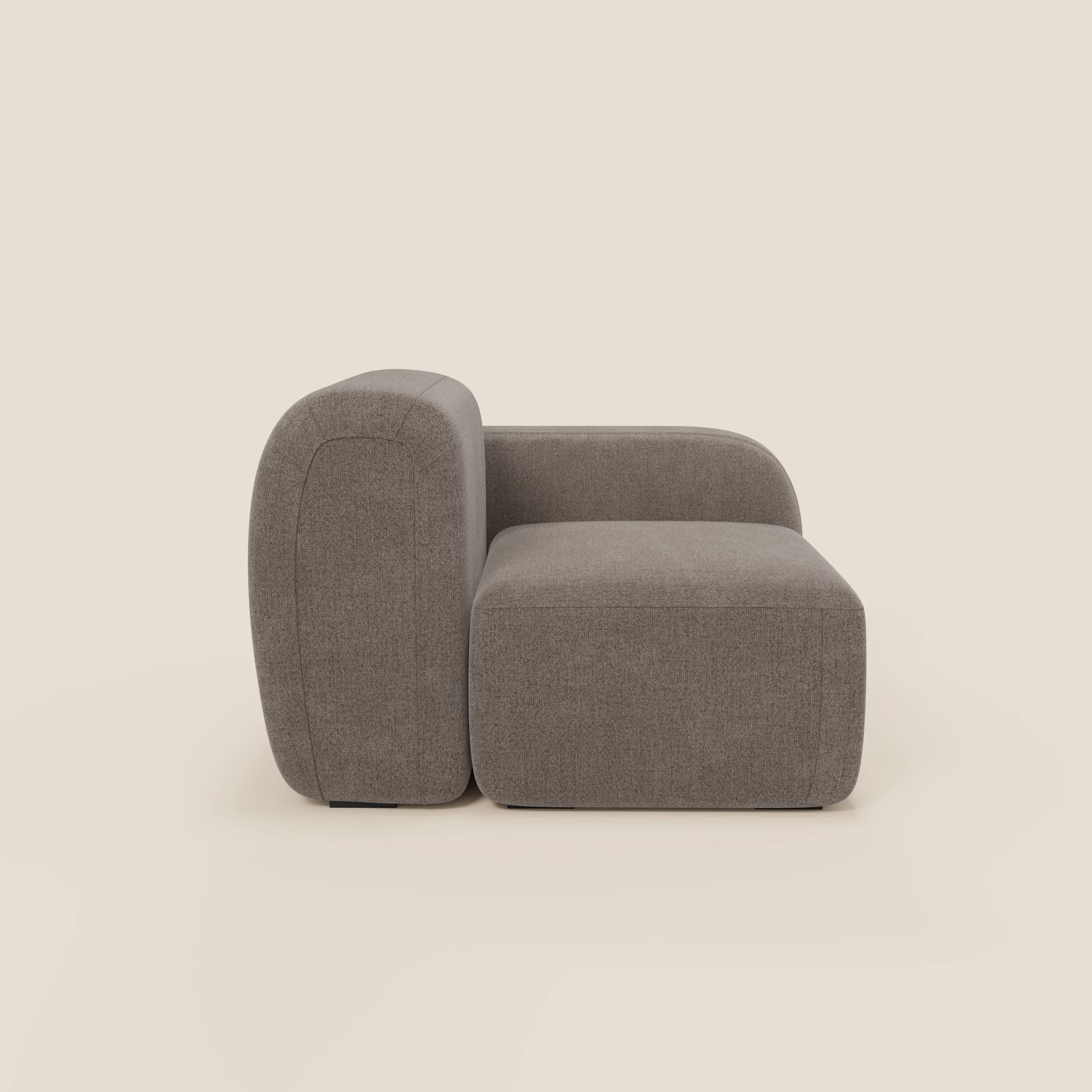 BonBon module terminal 105 cm droit ou gauche - tissu détachable T23 taupe