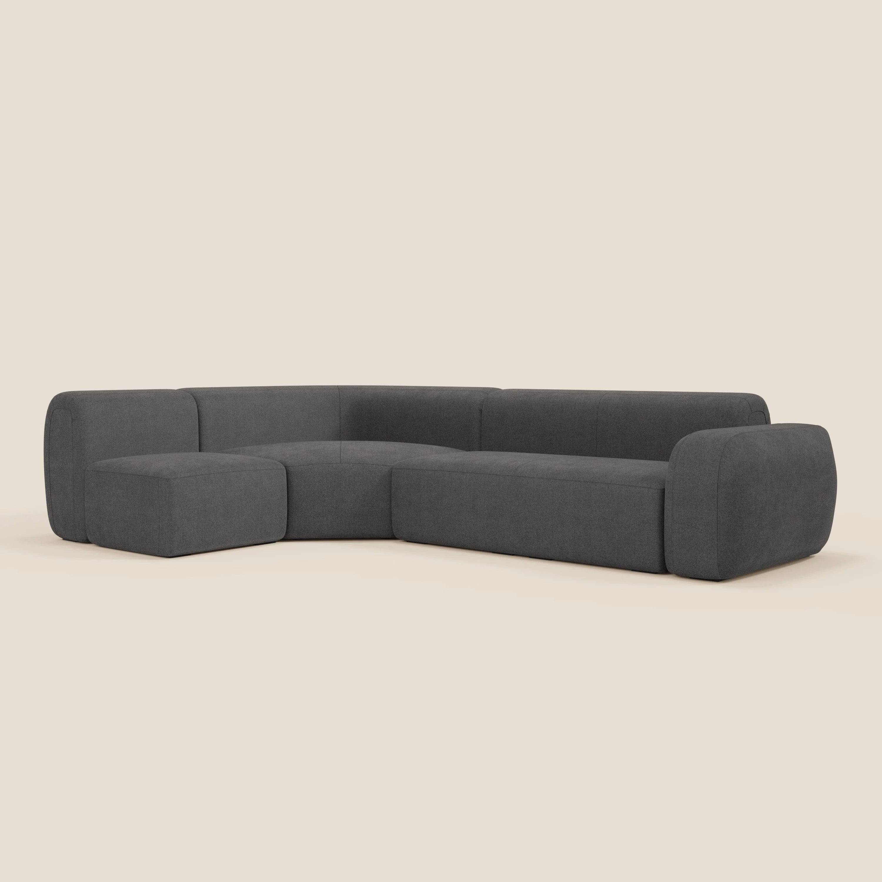 BonBon Canapè d'angle modulable - tissu détachable T23 anthracite