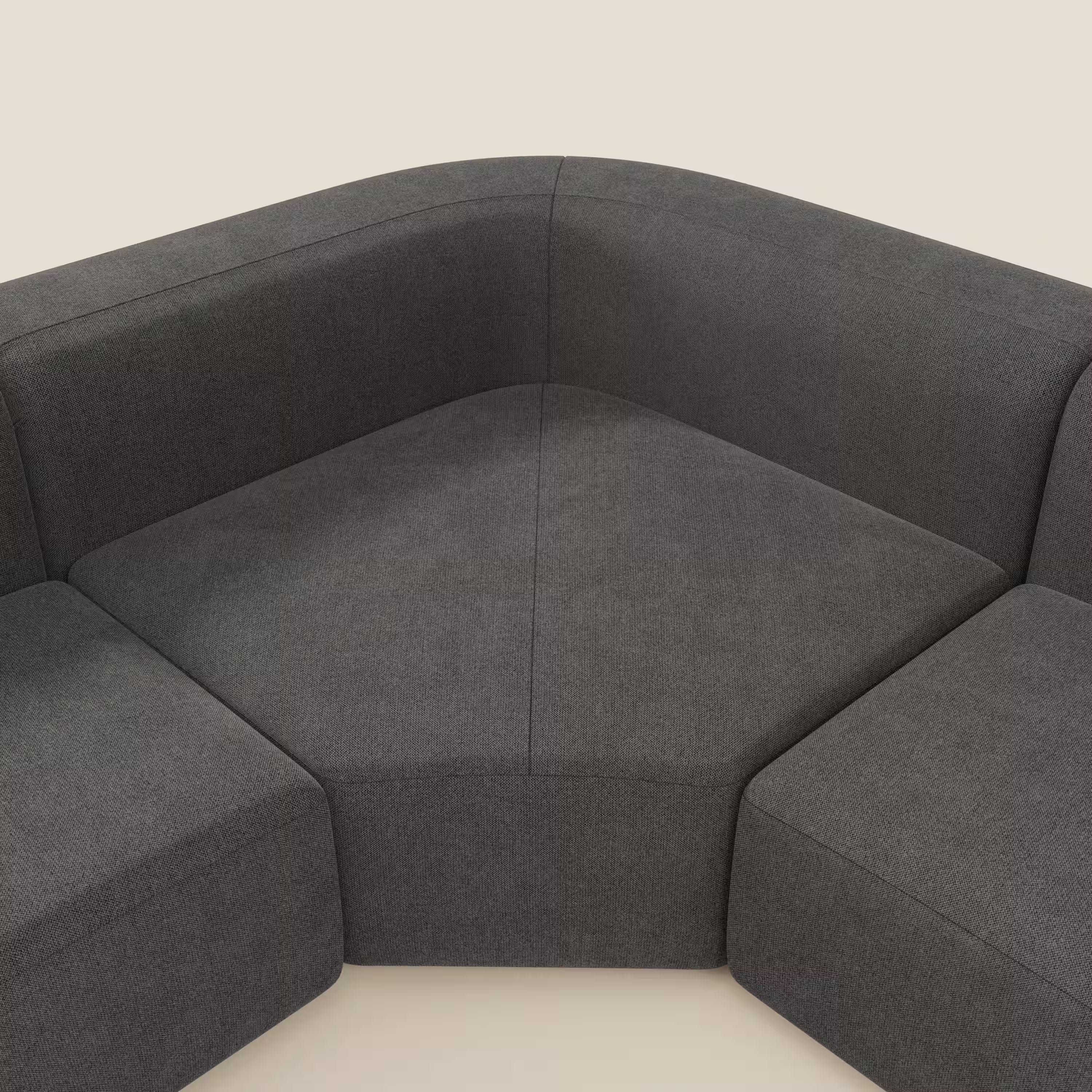 BonBon Canapè d'angle modulable - tissu détachable T23 anthracite