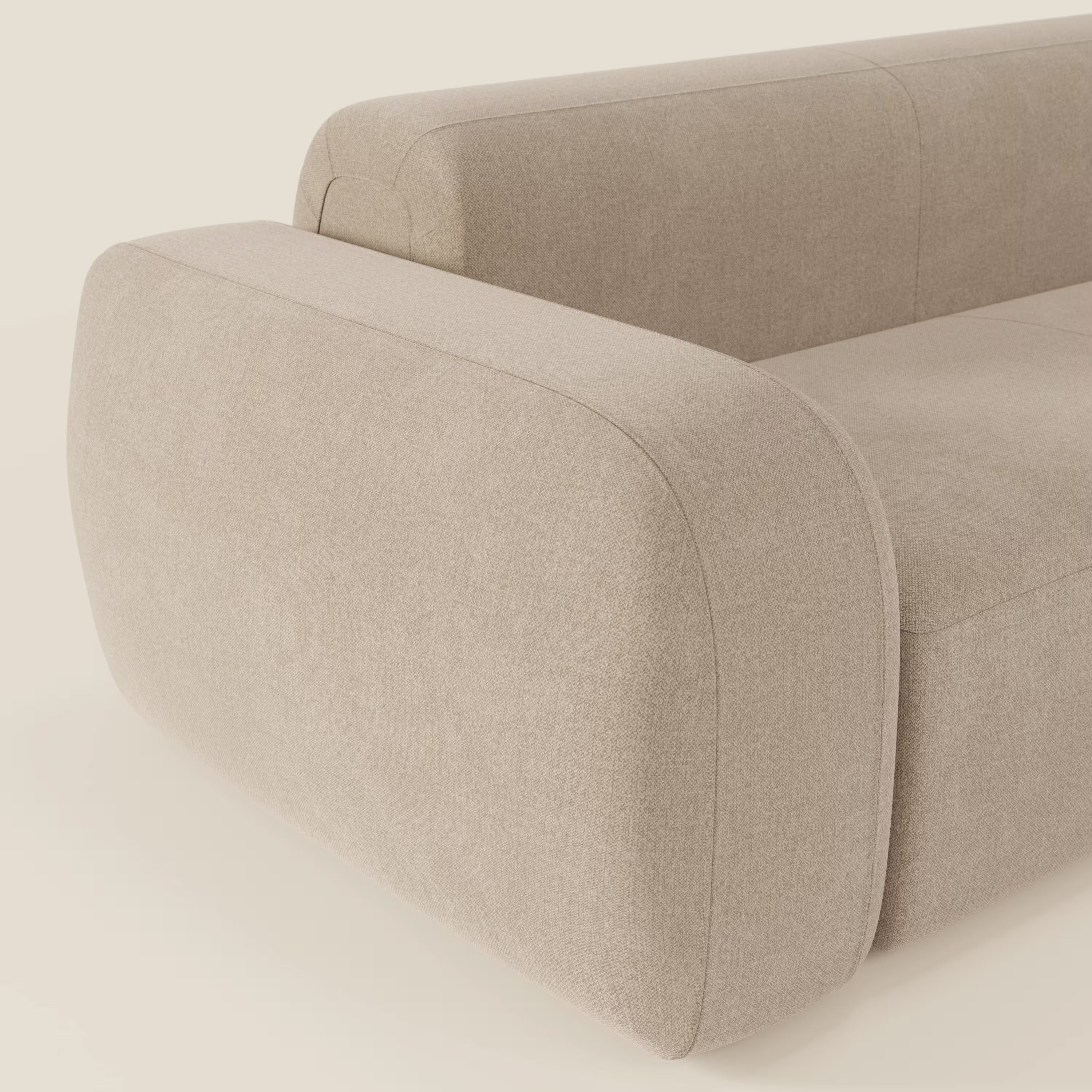 BonBon Canapè d'angle modulable - tissu détachable T23 beige