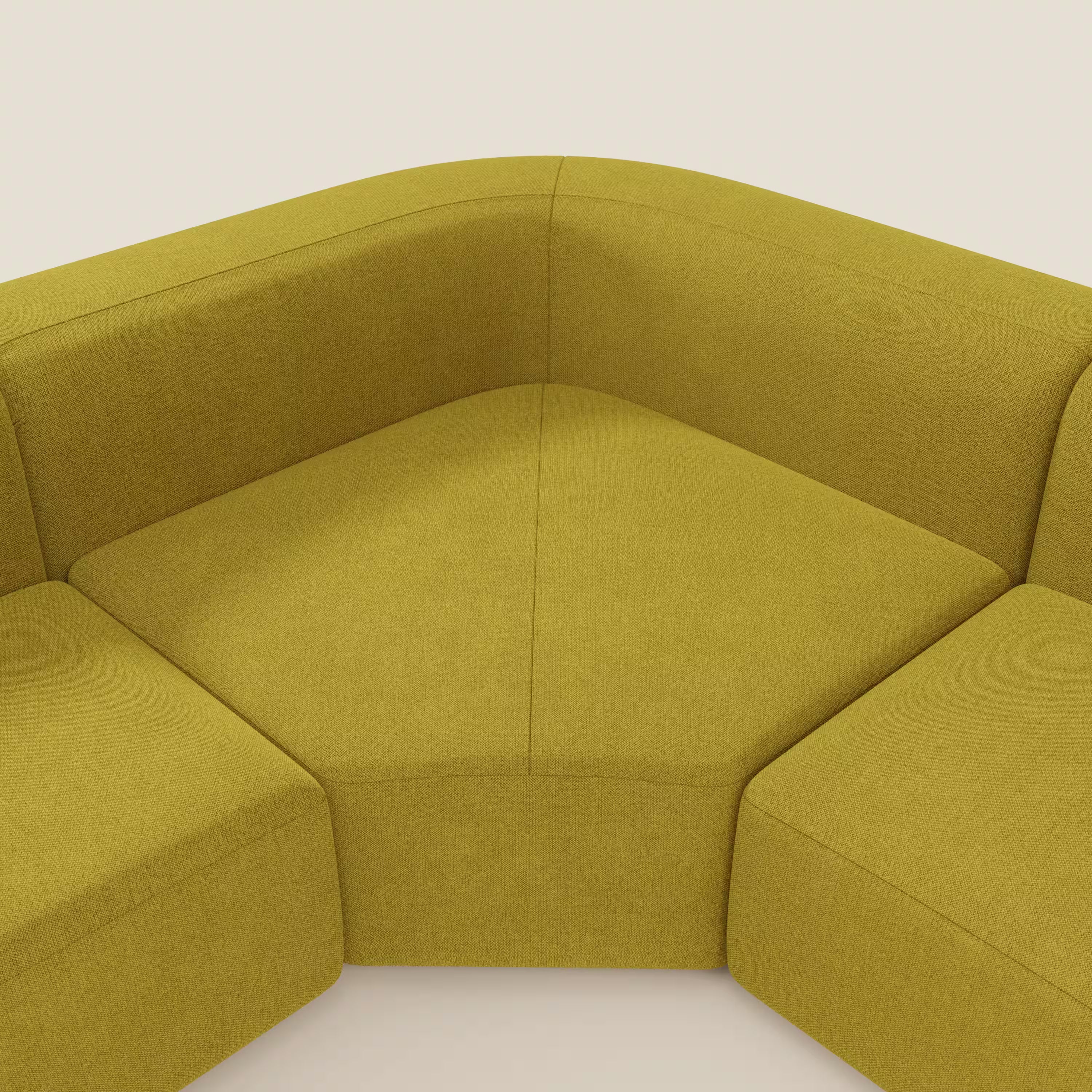 BonBon Canapè d'angle modulable - tissu détachable T23 jaune soleil